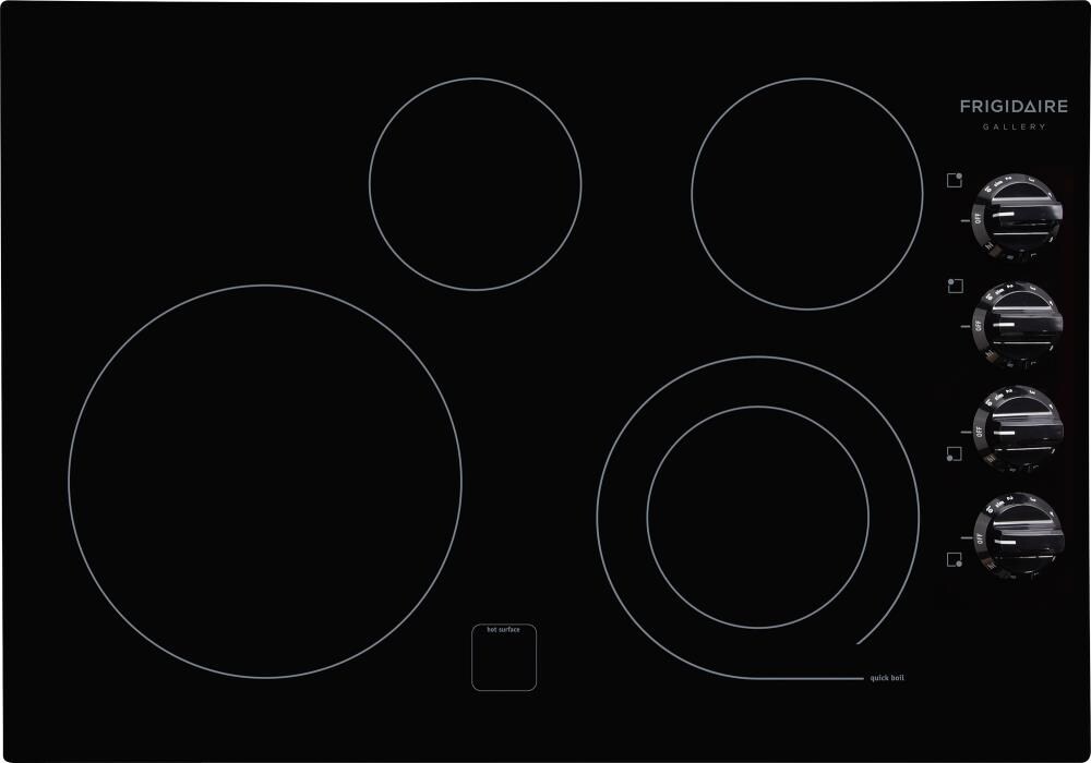 Frigidaire FGEC3045KB Gallery 30-in 4 Elements Smooth Surface (Radiant) Black Electric Cooktop