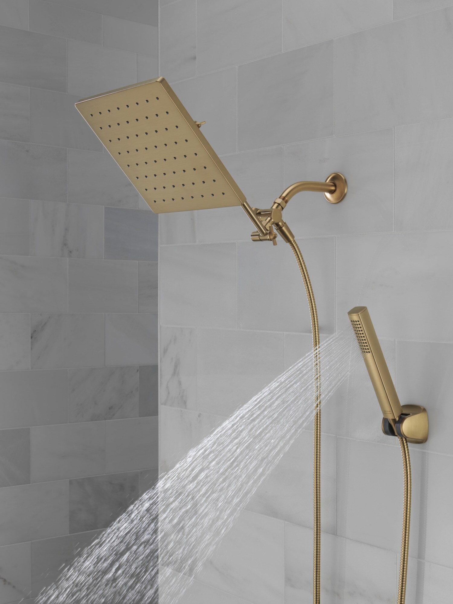 Champagne Bronze 10-inch Raincan Shower Head and Handheld Combo