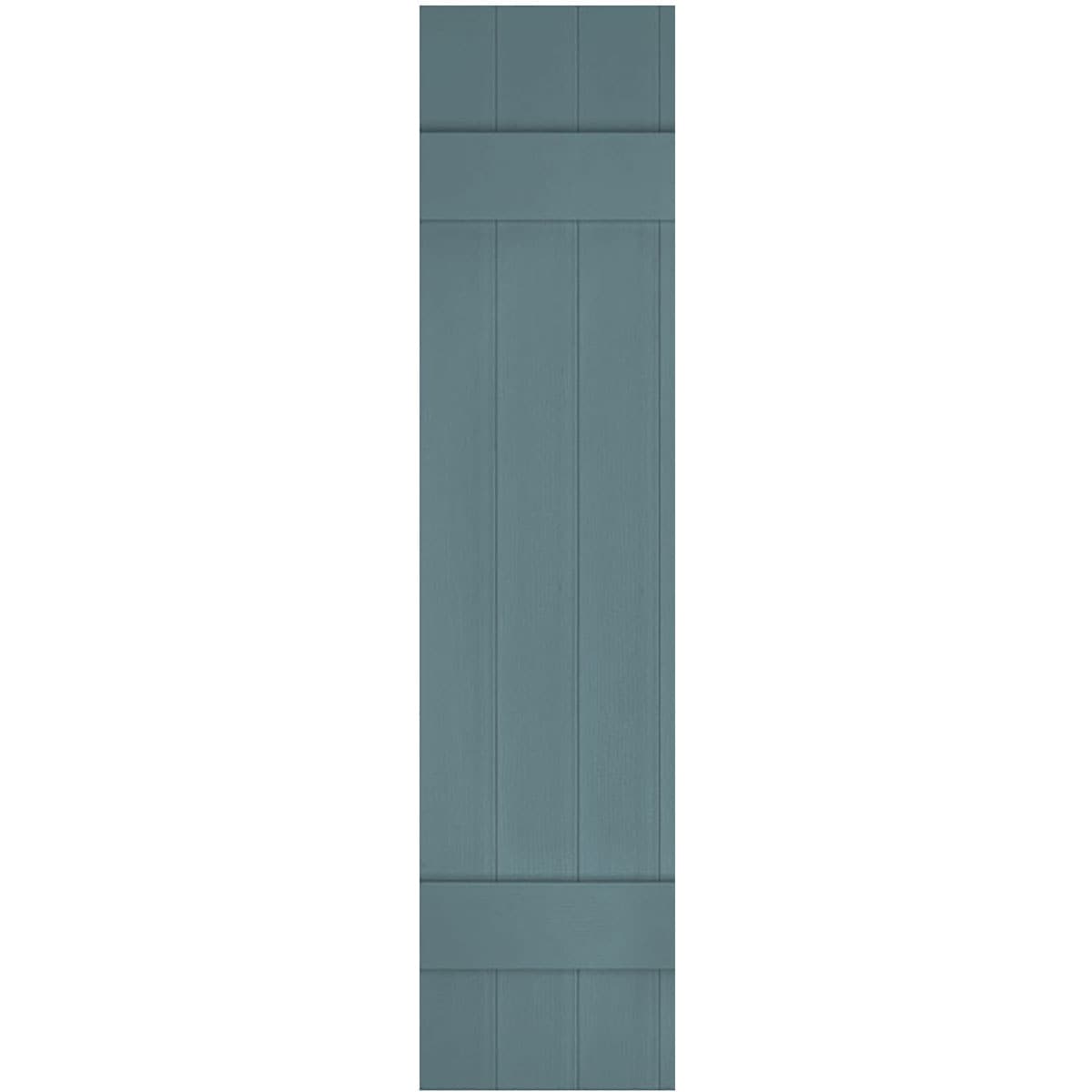 Ekena Millwork LJ5C17X04400WB Lifetime Custom Five Board Joined 17.5-in W x 44-in H Wedgewood Blue Board and Batten Exterior Shutters (2-Pack)