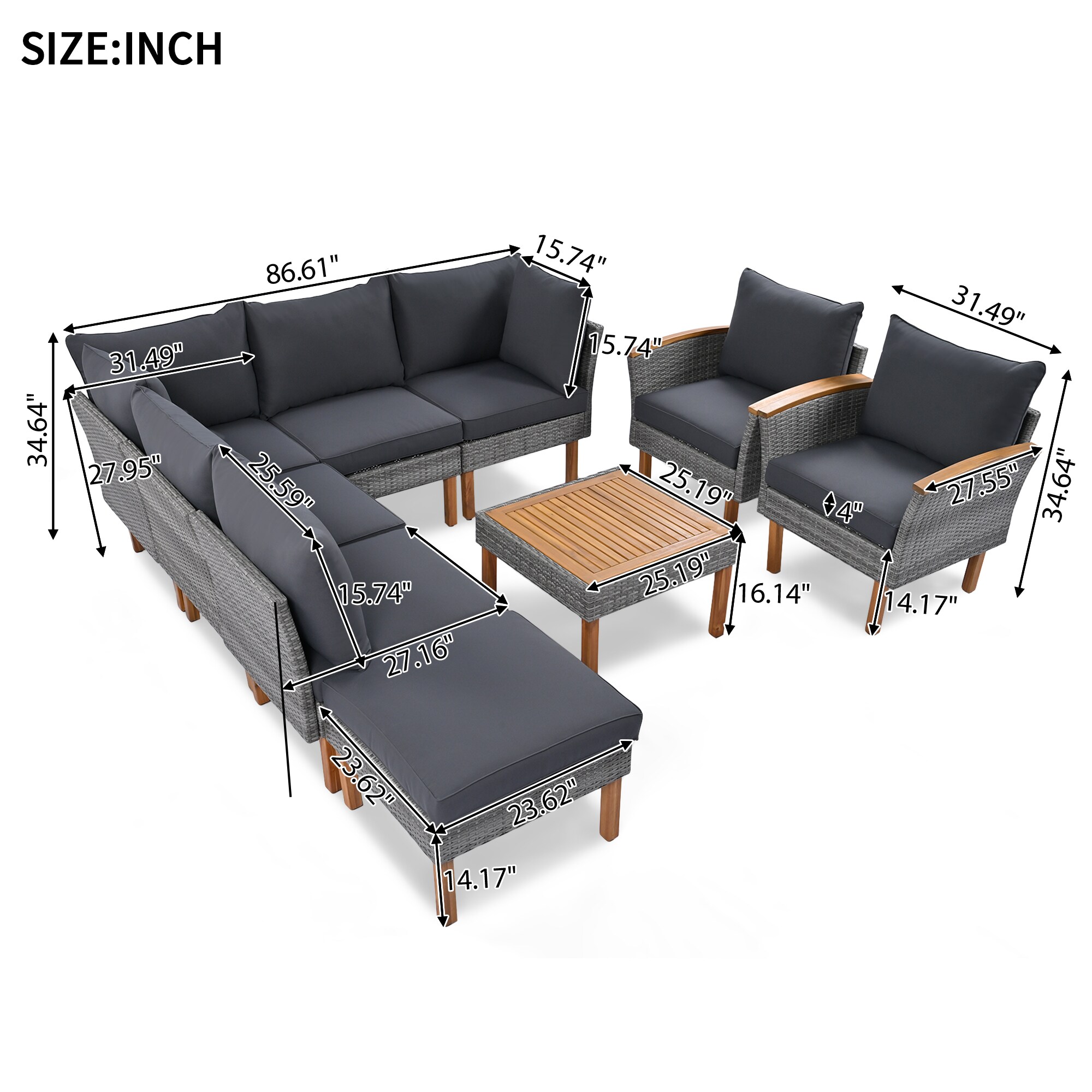 Nestfair HPGO208E Patio-Sofas-Daybeds - View #8