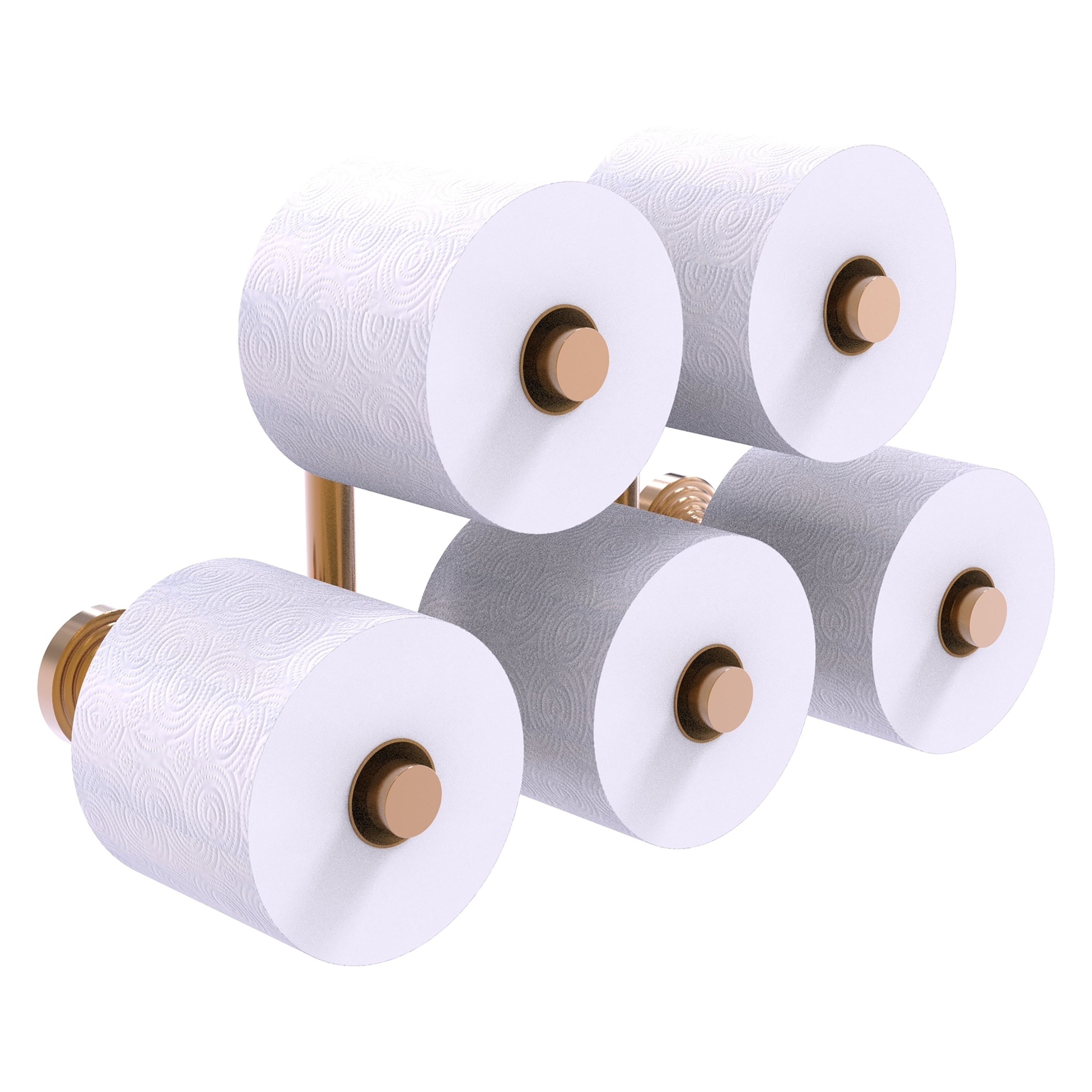 Allied Brass WP-24-5-BBR Waverly Place Brushed Bronze Wall mount Double post Toilet Paper Holder 5 -Rolls