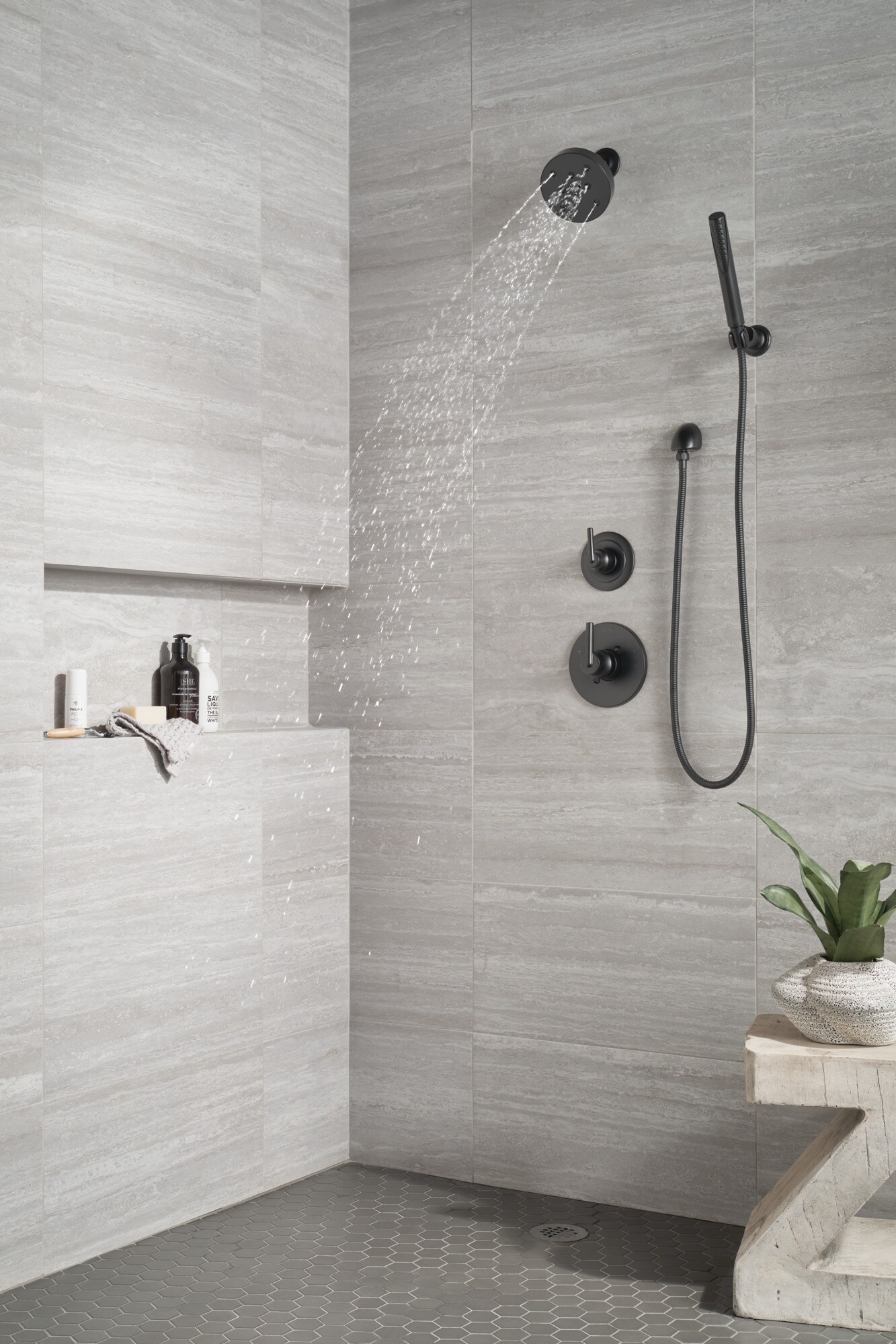 Premium Single-Setting Adjustable Wall Mount Hand Shower in Chrome 55085