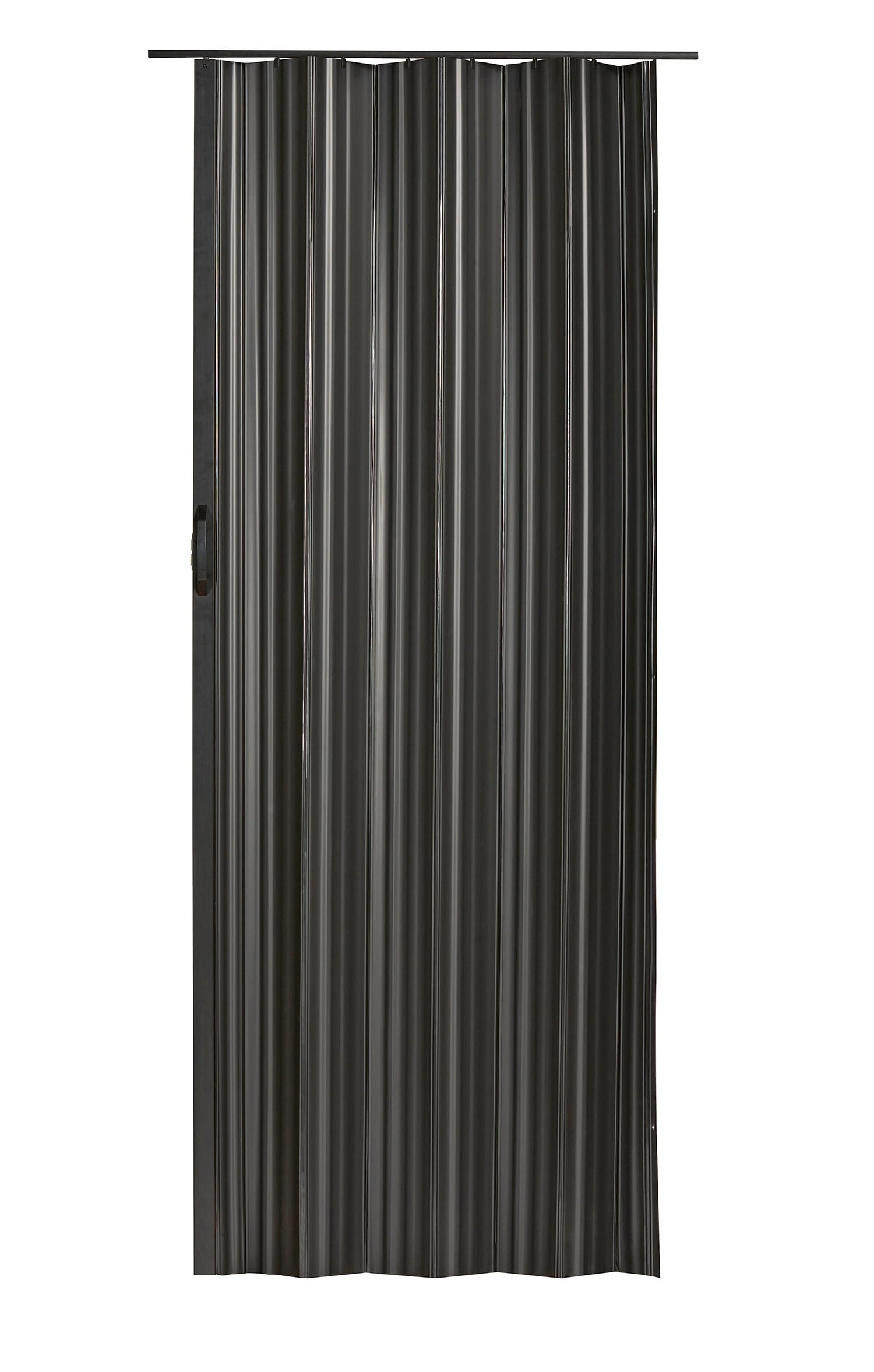 Spectrum DUNE3680BKEC Dune 36-in x 80-in Reversible Handing Black Vinyl Accordion Door ( Hardware Included )