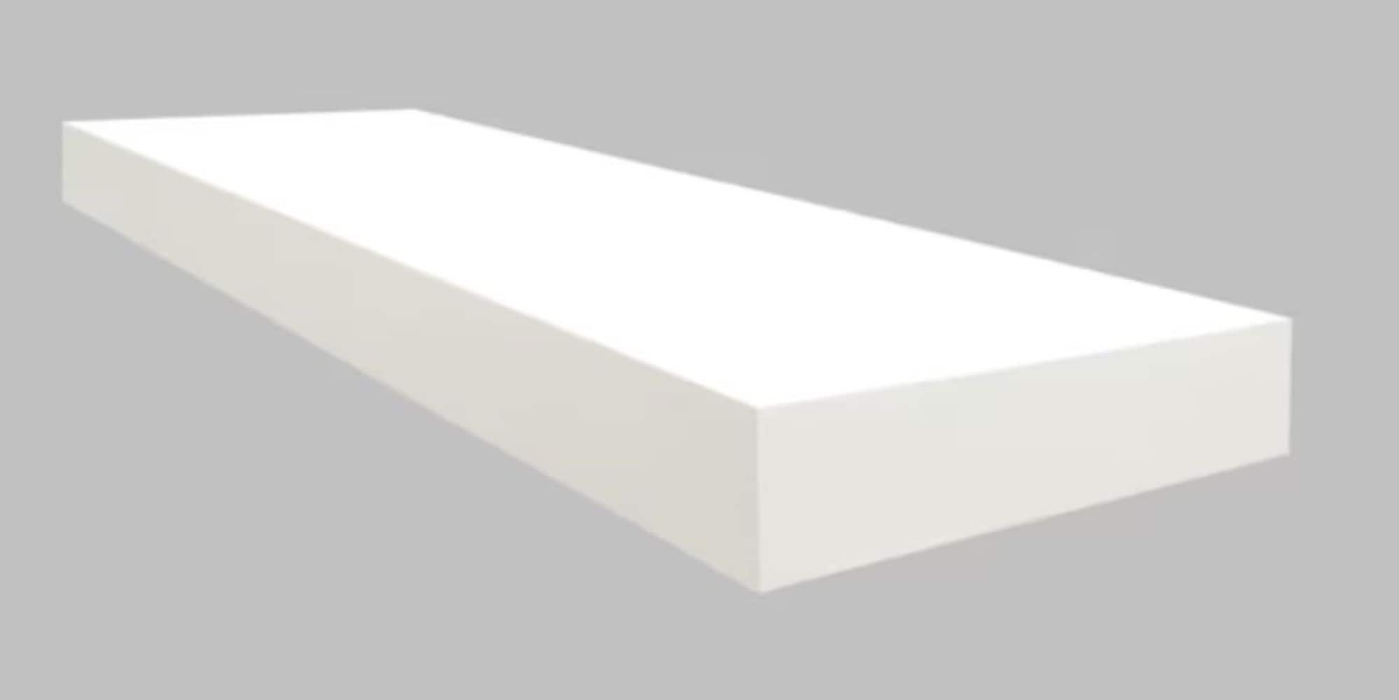 Origin 21 LOWE24WMS-W 23.62-in L x 7.87-in D x 1.5-in H White Particleboard Rectangular Floating shelf