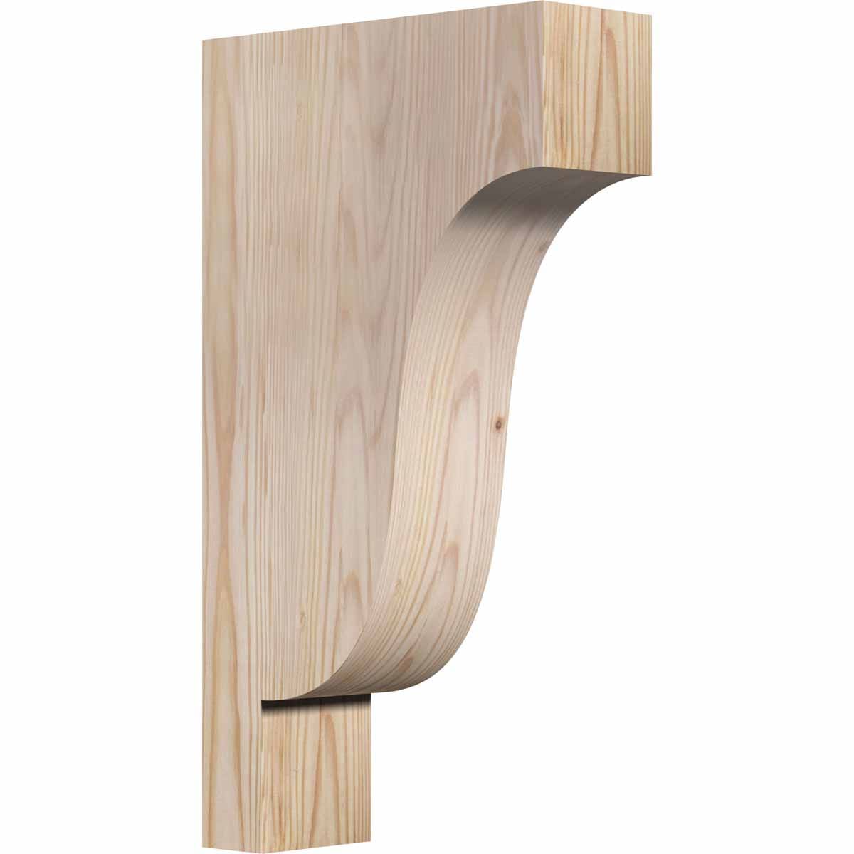 Ekena Millwork COR04X10X18NEW00SDF 3.5-in x 10-in x 18-in Newport Unfinished Douglas fir Wood Paintable/Stainable Corbel