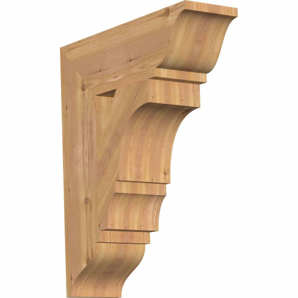 Ekena Millwork BKT06X20X24BOA01SWR Balboa traditional smooth 5-1/2-in x 20-in x 24-in Western red cedar Brown Wood Standard bracket