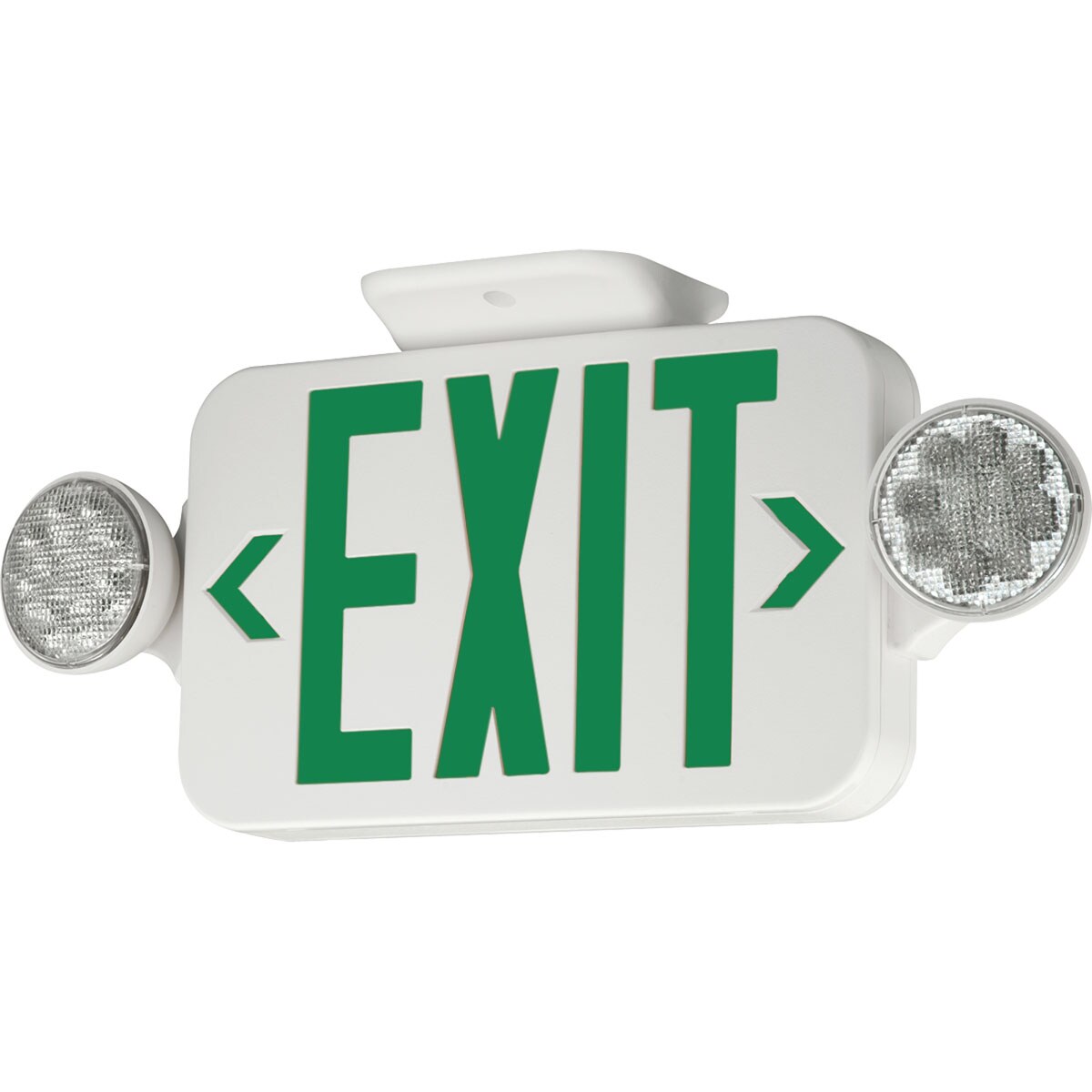 Progress Lighting PE011-30 Exit Signs LED White Hardwired Exit Light with Green Lights