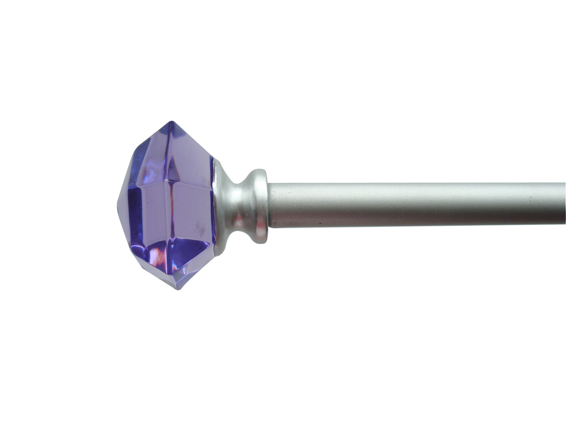 Style Selections LO-21362PU 28-in to 48-in Purple Single Curtain Rod