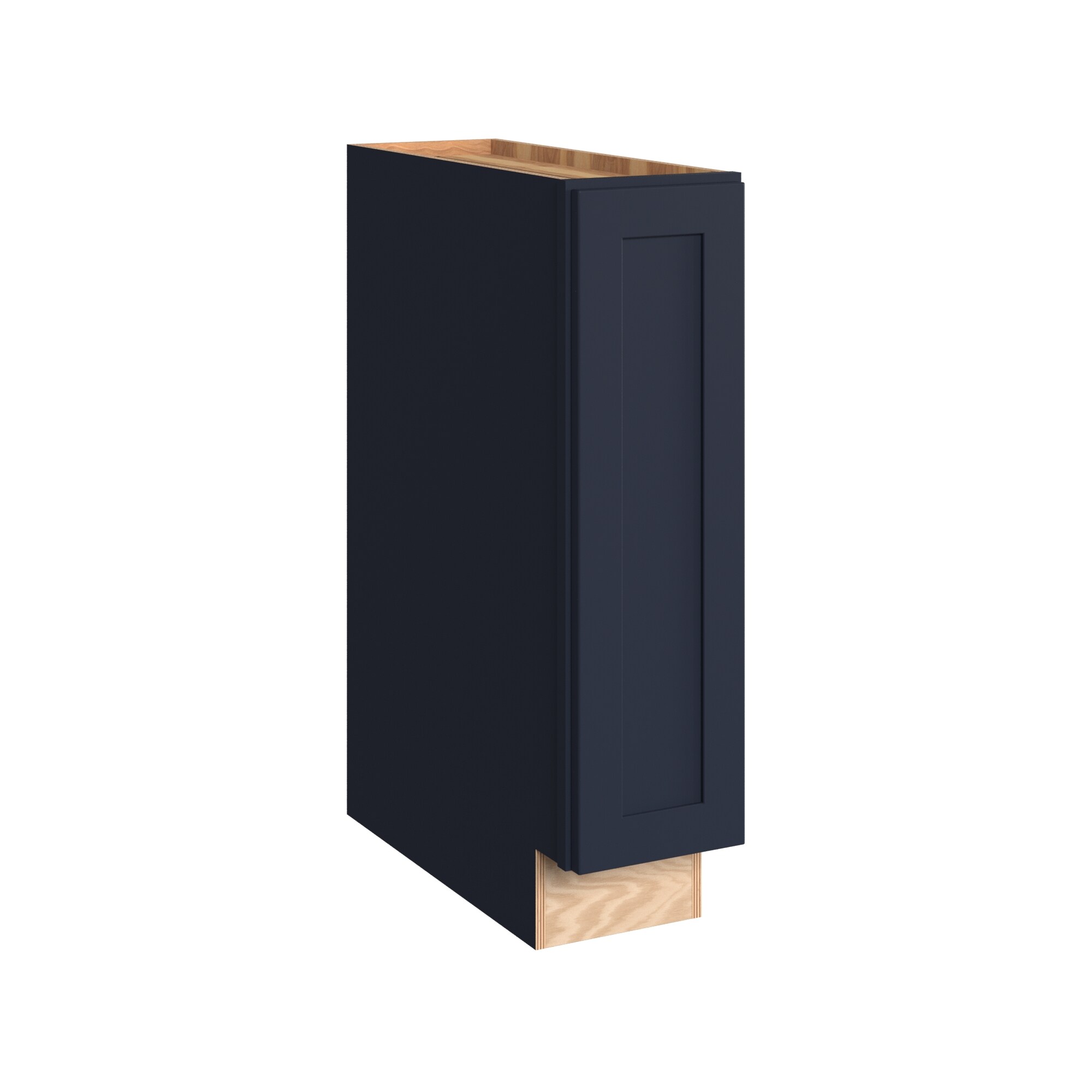 KraftMaid Momentum BPPI9G77 Deveron 9-in W x 34.5-in H x 24-in D Midnight Pull-out cabinet Base Fully assembled Plywood Cabinet (Recessed Panel Shaker)