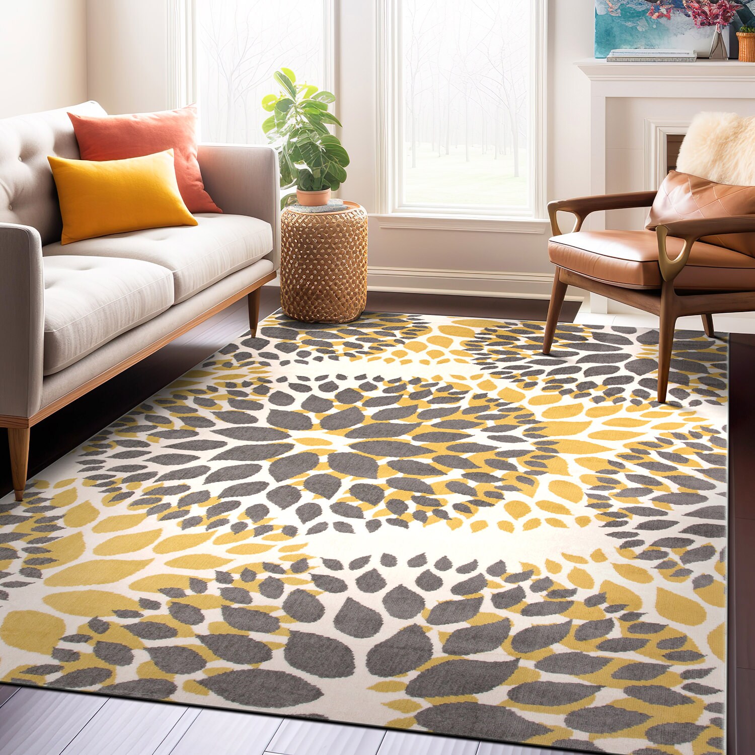 World Rug Gallery 9099YELLOW10X14 rugs - View #6