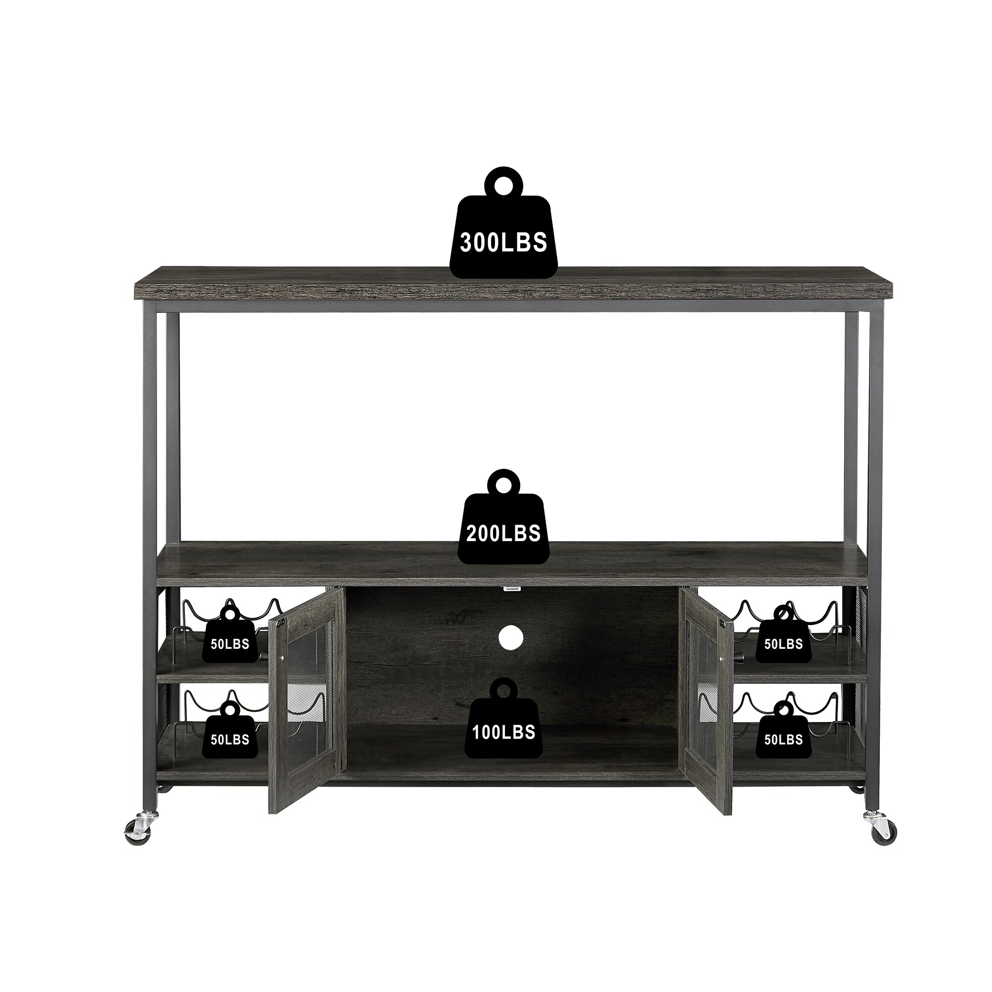 Clihome WCH-53BWH Console-Sofa-Tables - View #7