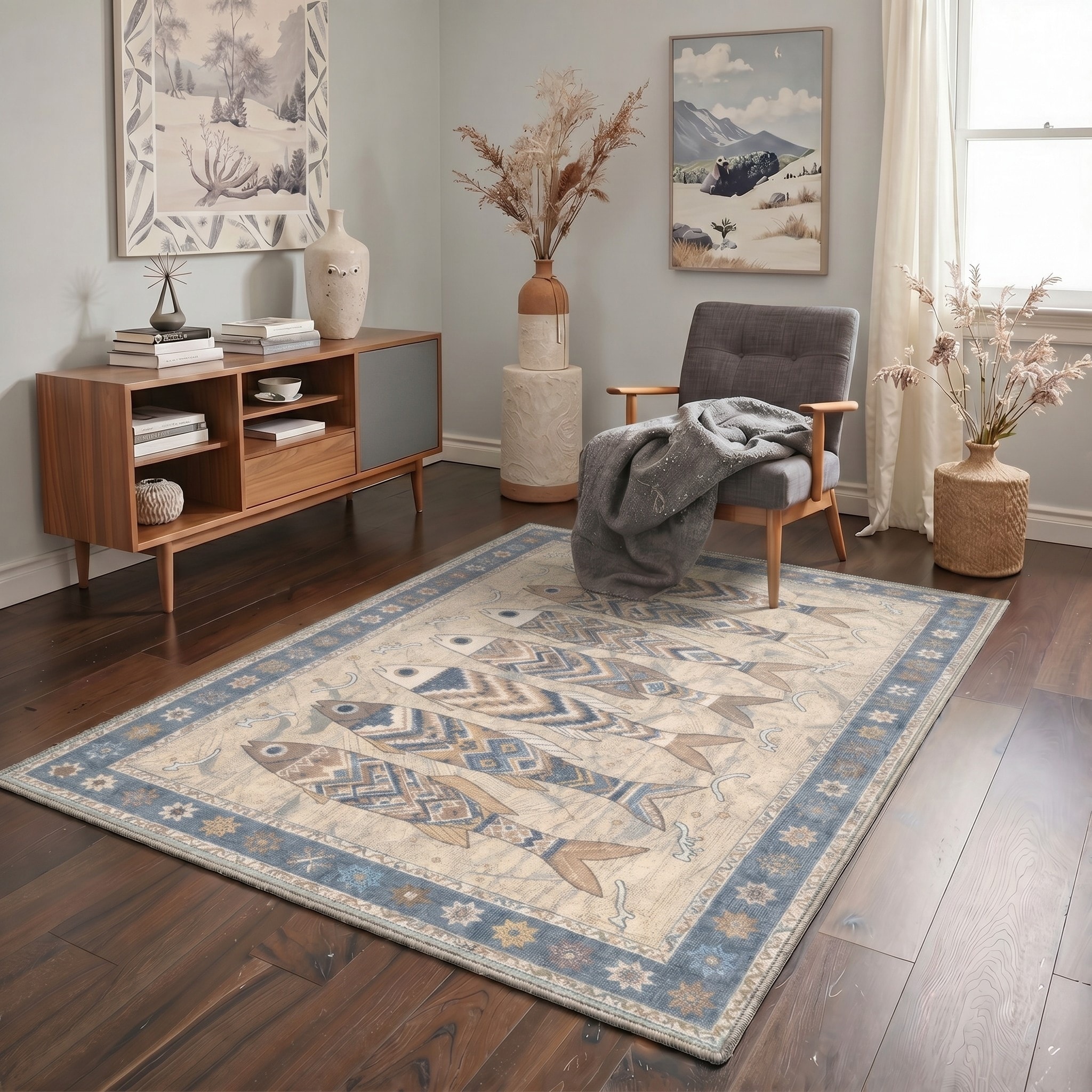 BAVNI ARB3254-AMBERMAR-2X7 rugs - View #5