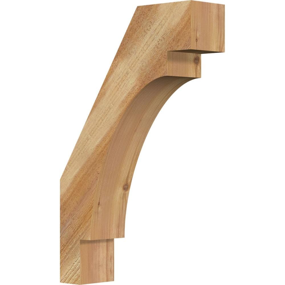 Ekena Millwork BRC04X14X22MRC00RWR 4-in x 14-in x 22-in Western Red Cedar Unfinished Wood Merced rough sawn