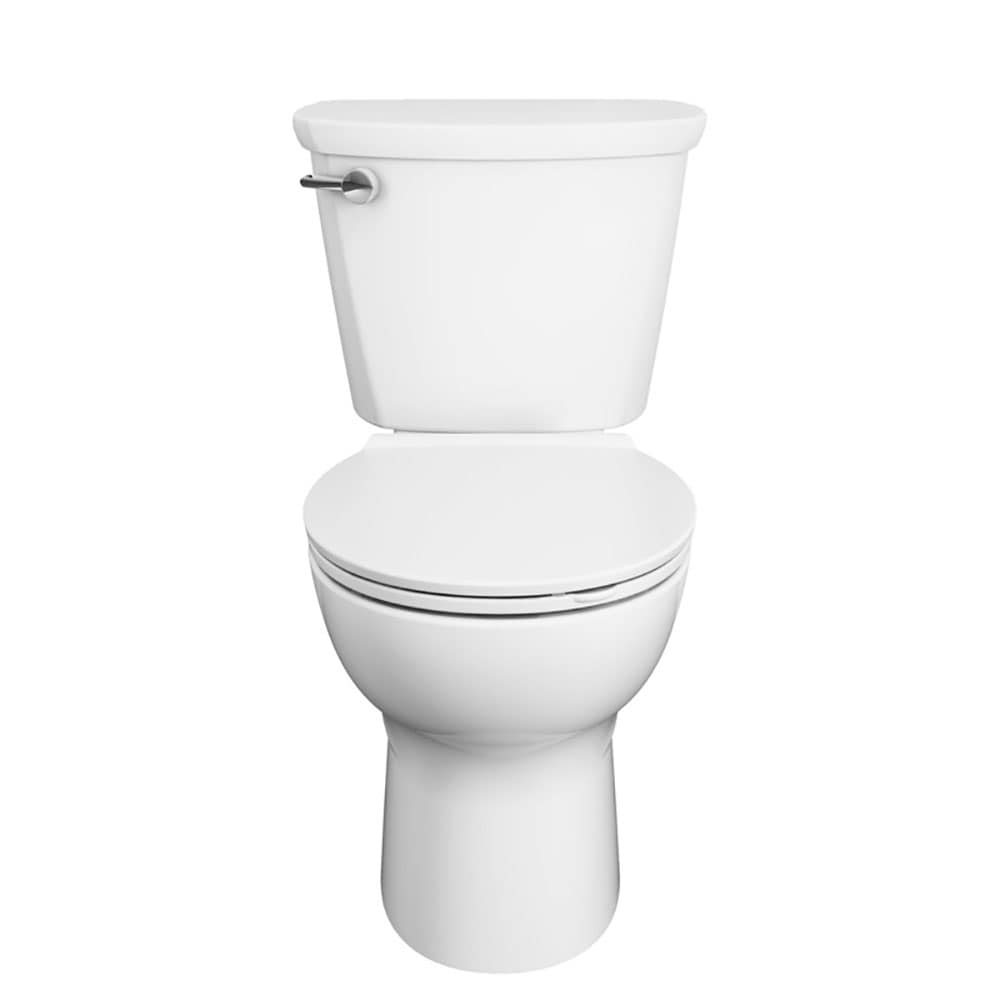American Standard 215DA104.020 Cadet 3 White Round Standard height 2-piece Toilet 12-in Rough-In WaterSense 1.28 GPF