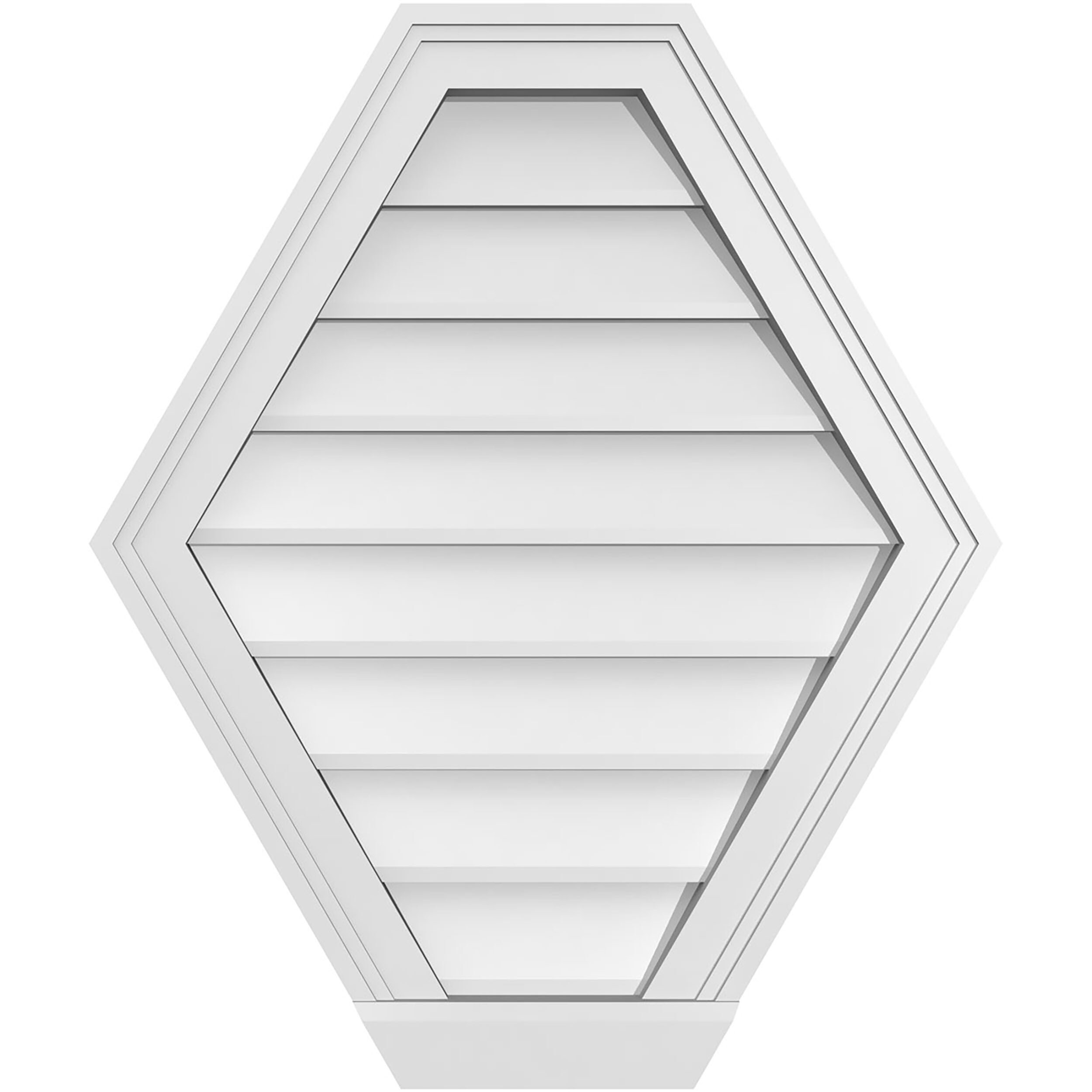 Ekena Millwork GVPHP22X2603SN 22-Inches x 26-Inches Off-white Peaked PVC Gable Louver Vent