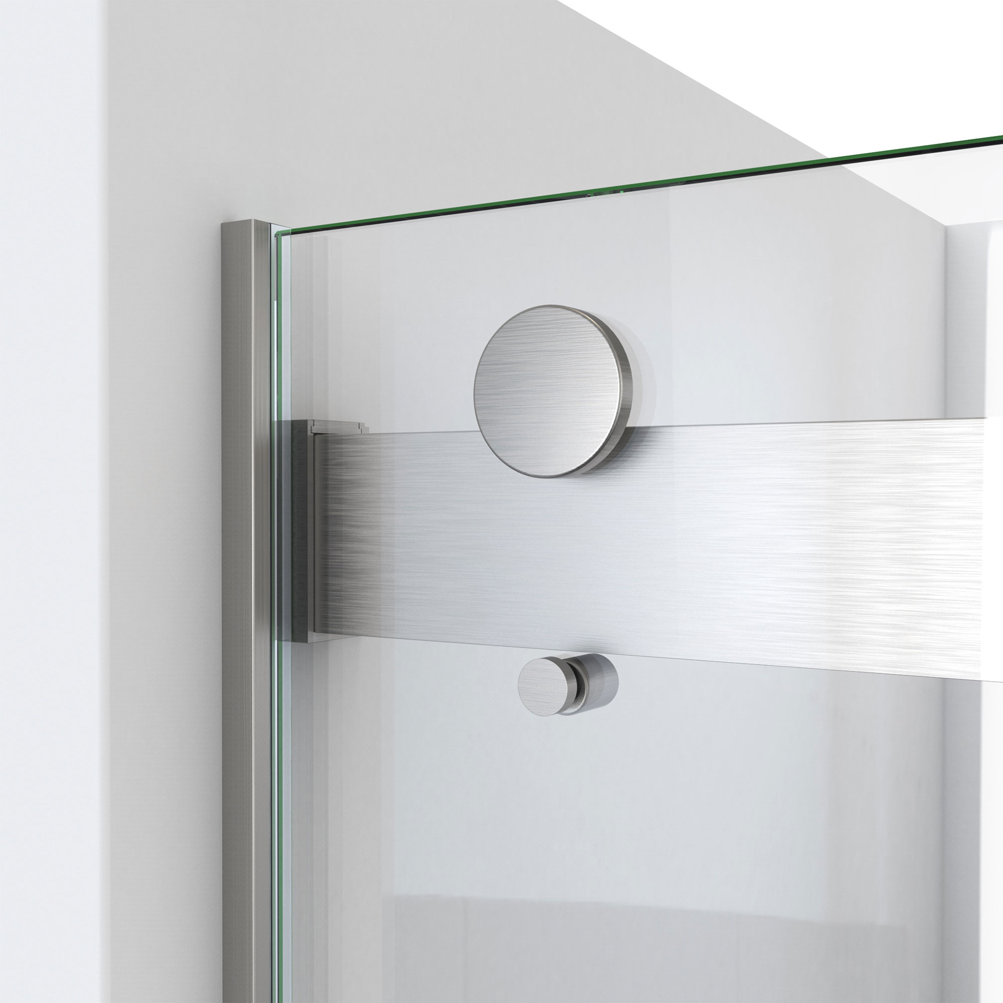 Essence 56-60" Frameless Brushed Nickel Tub Door with ClearMax™