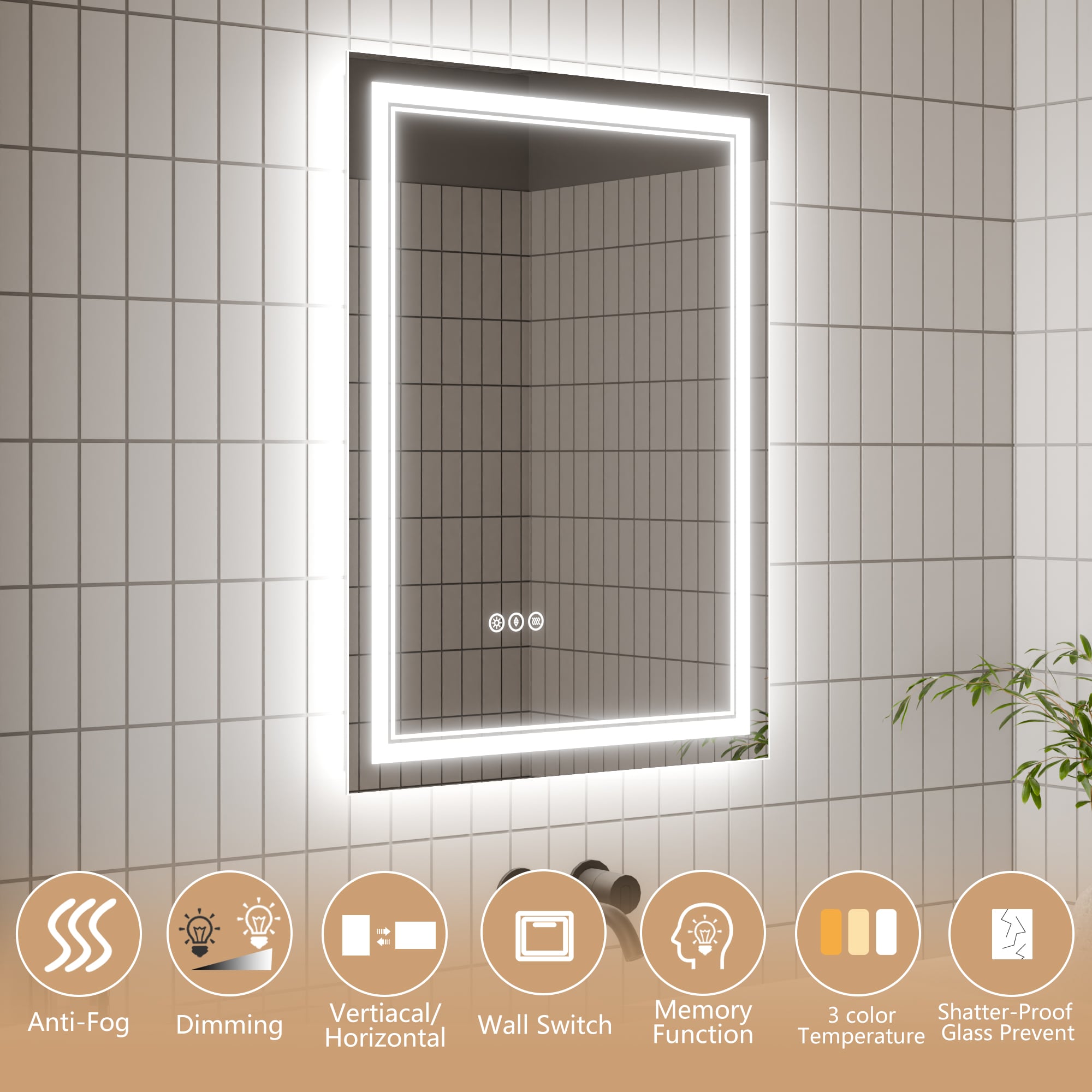 CASAINC JS-2432-2-N-X-1 Framed-Bath-Mirrors - View #8