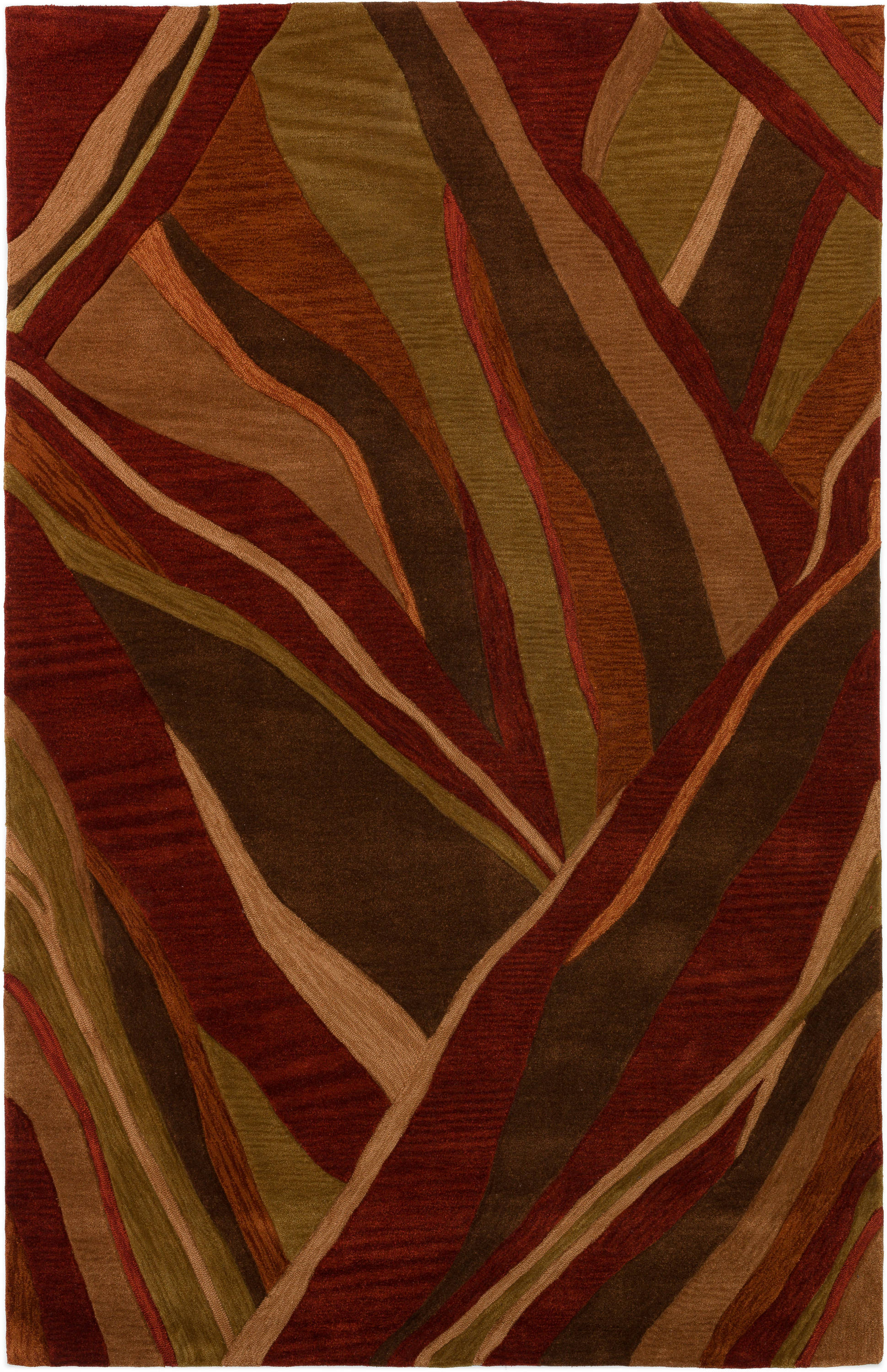 Addison Rugs AML31RU5X8 Marlow 5 X 8 (ft) Russet Indoor Abstract Farmhouse/Cottage Area Rug