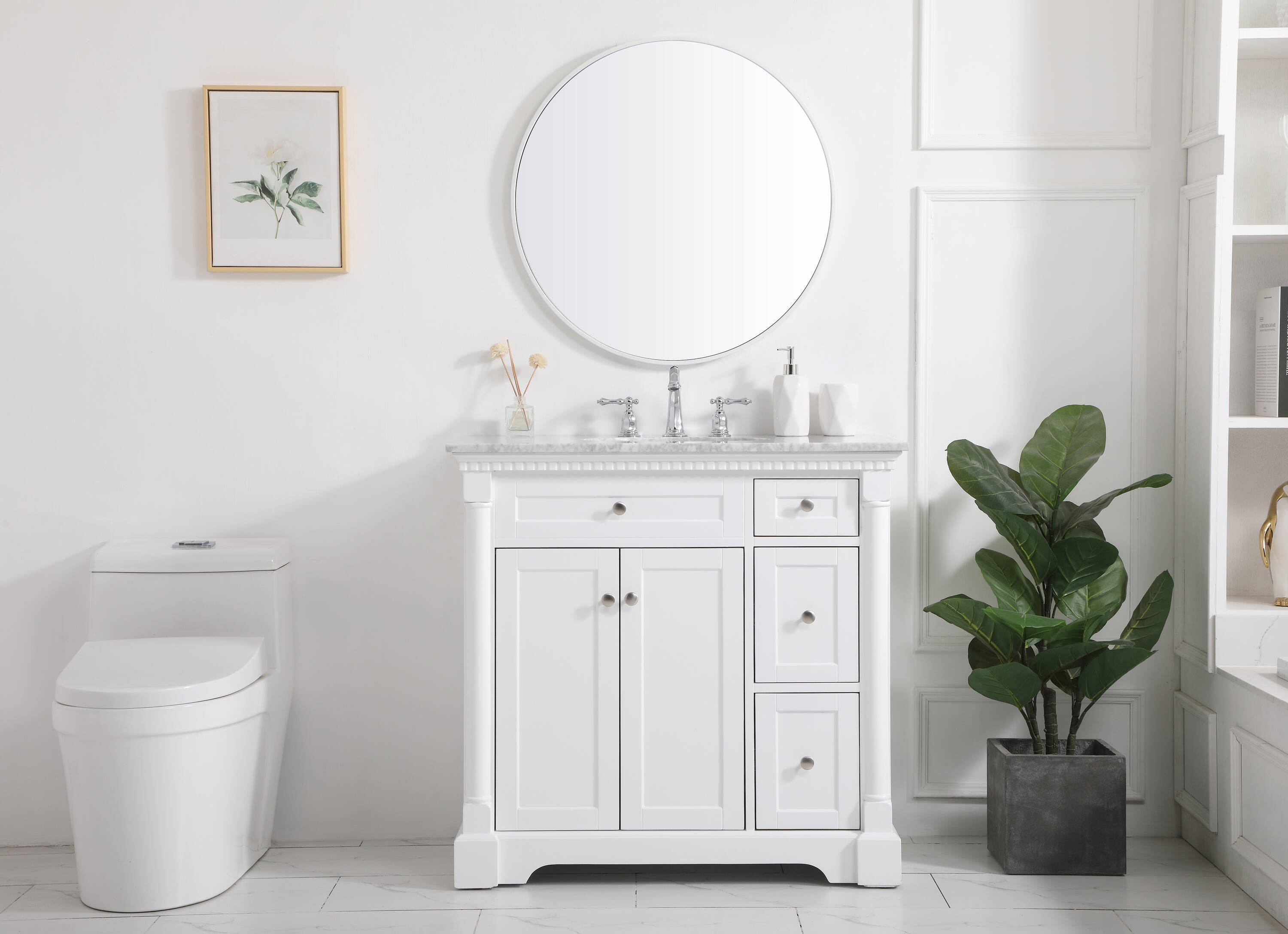 Elegant Decor HF159108WH Bath-Vanity-Combo - View #5