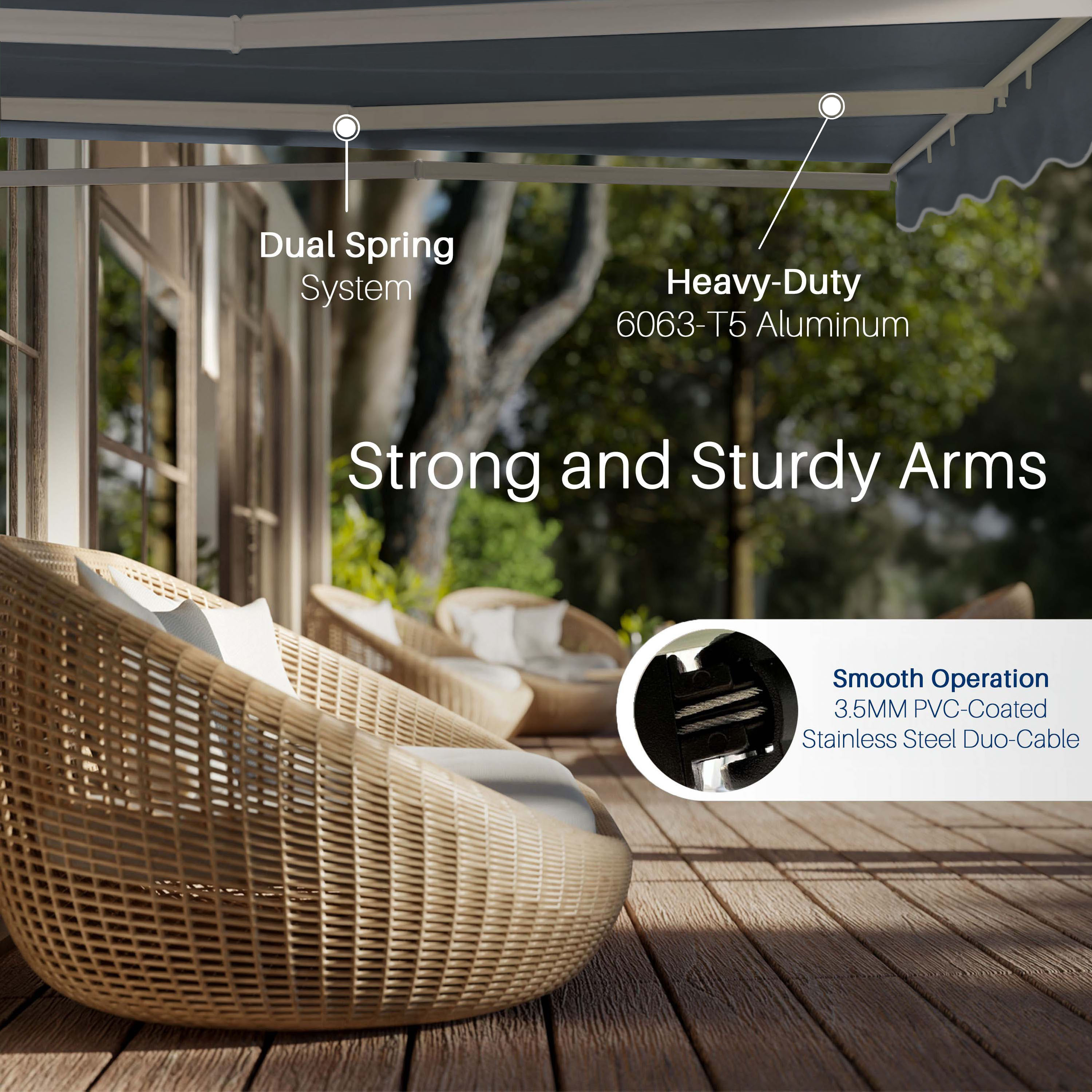 ALEKO AWM10X8GY80-LO awnings - View #7