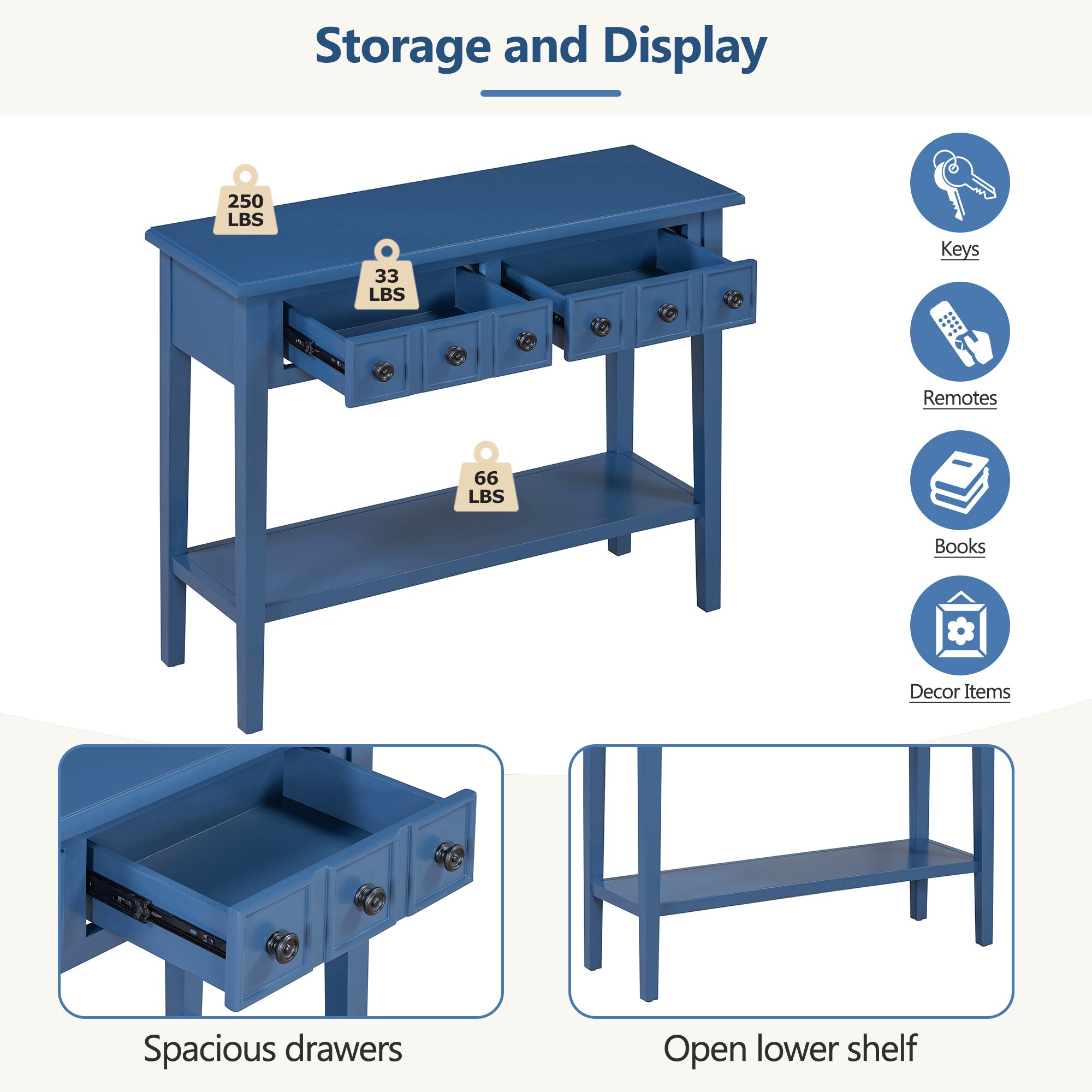 SINOFURN SYA330209BL Console-Sofa-Tables - View #9