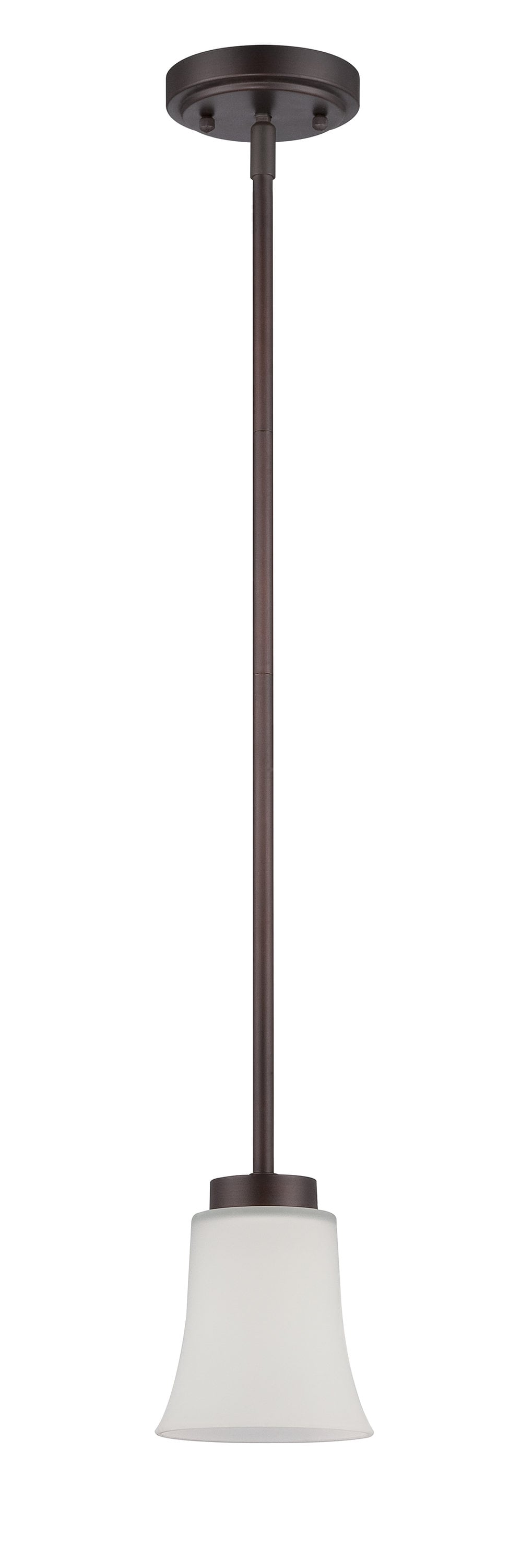 Craftmade 38391-ABZ Northlake Aged Bronze Transitional Frosted glass Bell Mini Hanging Pendant light