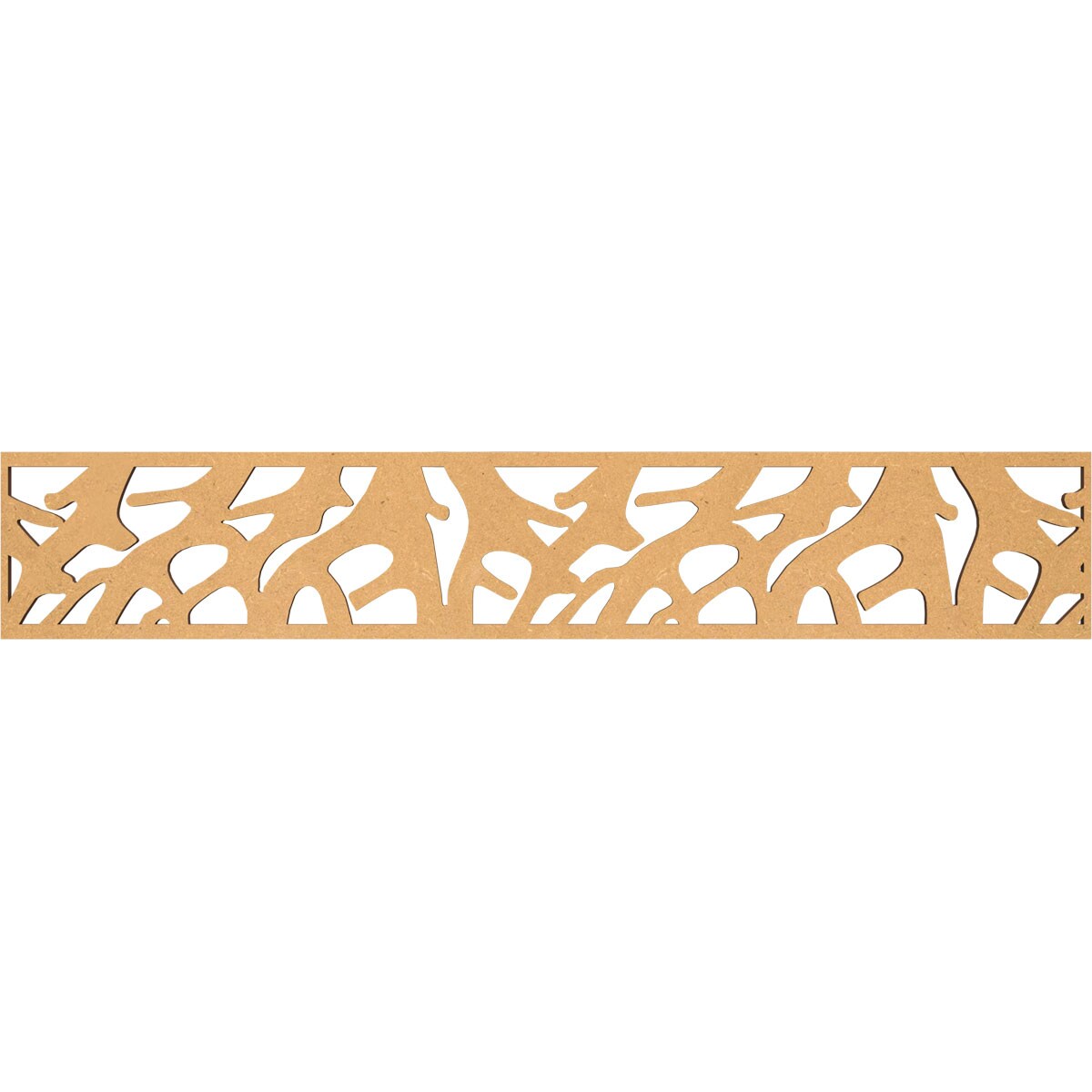Ekena Millwork MLDB08X46MATMF Manton Fretwork Flat Trim 8-in x 3.89-ft Brown Unfinished 2157733 Pierced Wall Panel Moulding