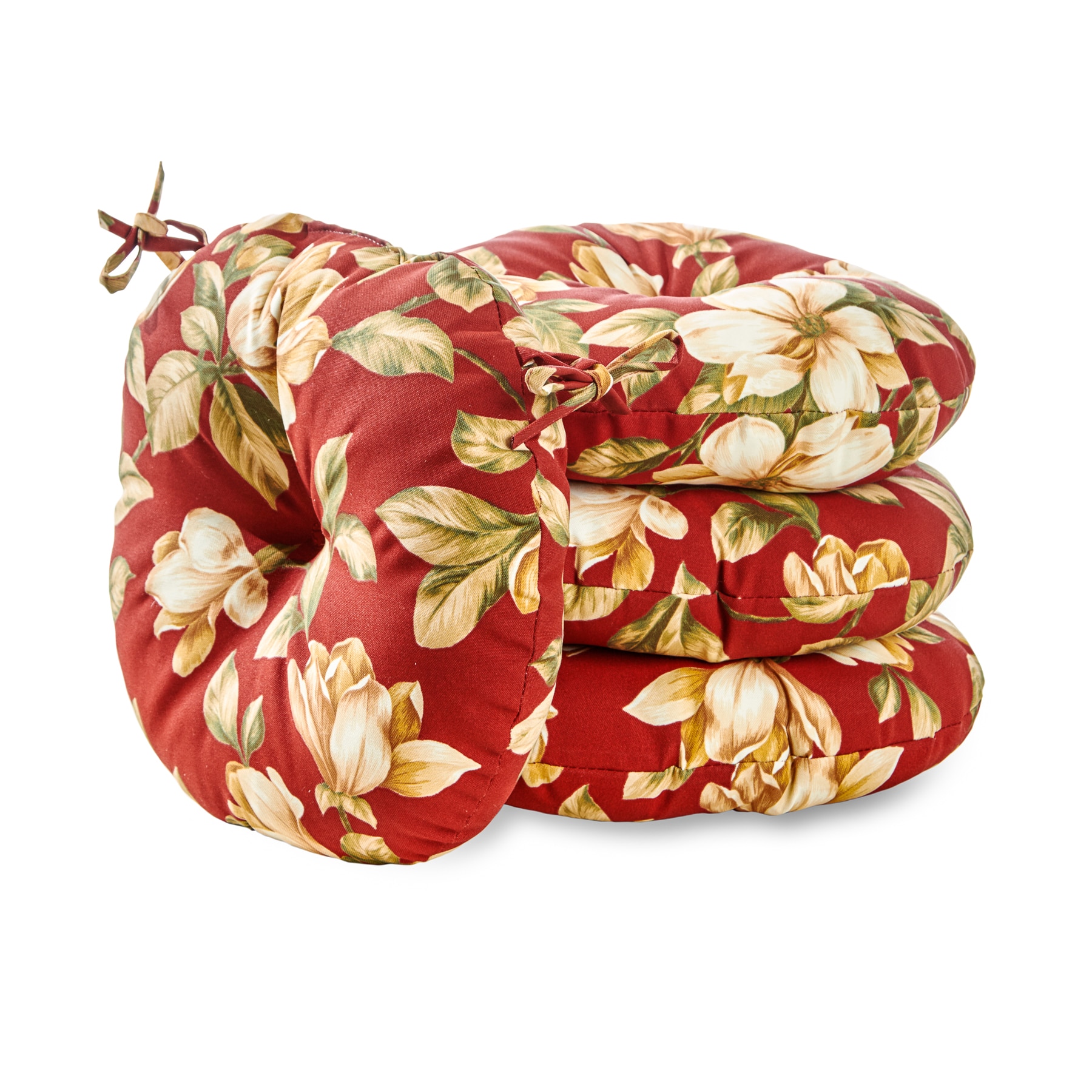 Greendale Home Fashions OC6816S4-ROMAFLORAL 15-in x 15-in 4 -Piece Roma Floral Patio chair cushion