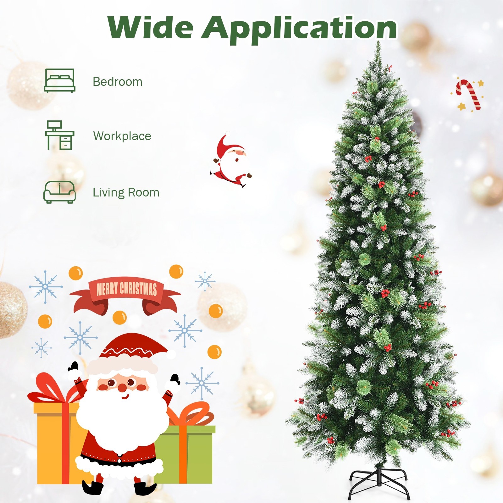WELLFOR CM-HPY-23550 Artificial-Christmas-Trees - View #4