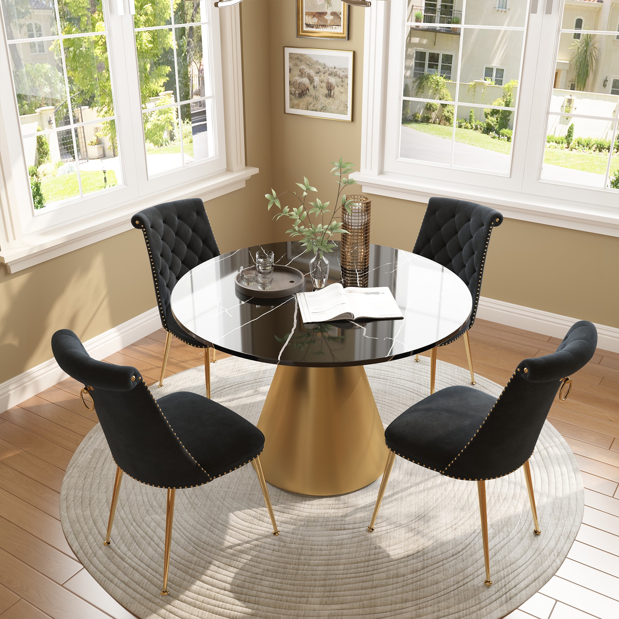 Clihome CL-RT3-BBKBG703BK Dining-Sets - View #3