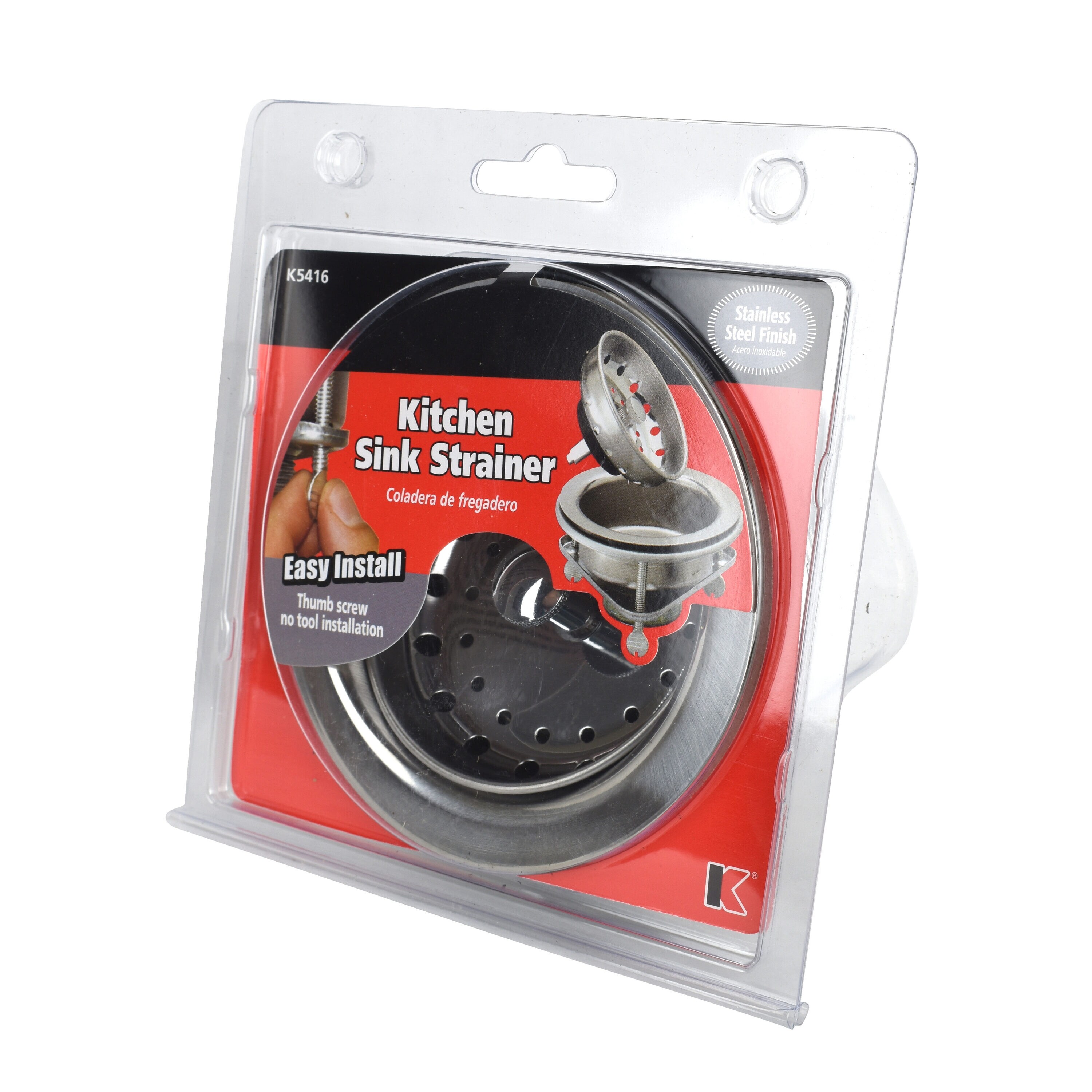 Keeney 3.5-in Chrome Stainless Steel Rust Resistant Strainer with Lock Mount Included Basket Included