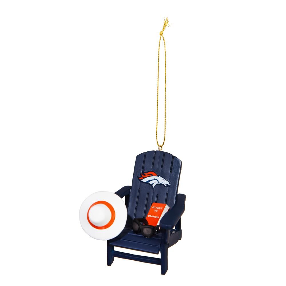 Denver Broncos Blown Glass Stocking Ornament - Sports Unlimited