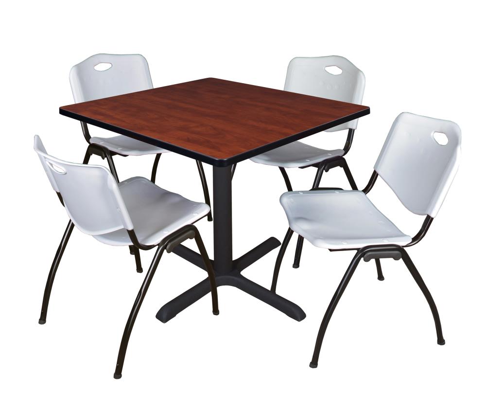 Regency TB3636CH47GY Breakroom Red 4-Person Training Table (36-in W x 29-in H)