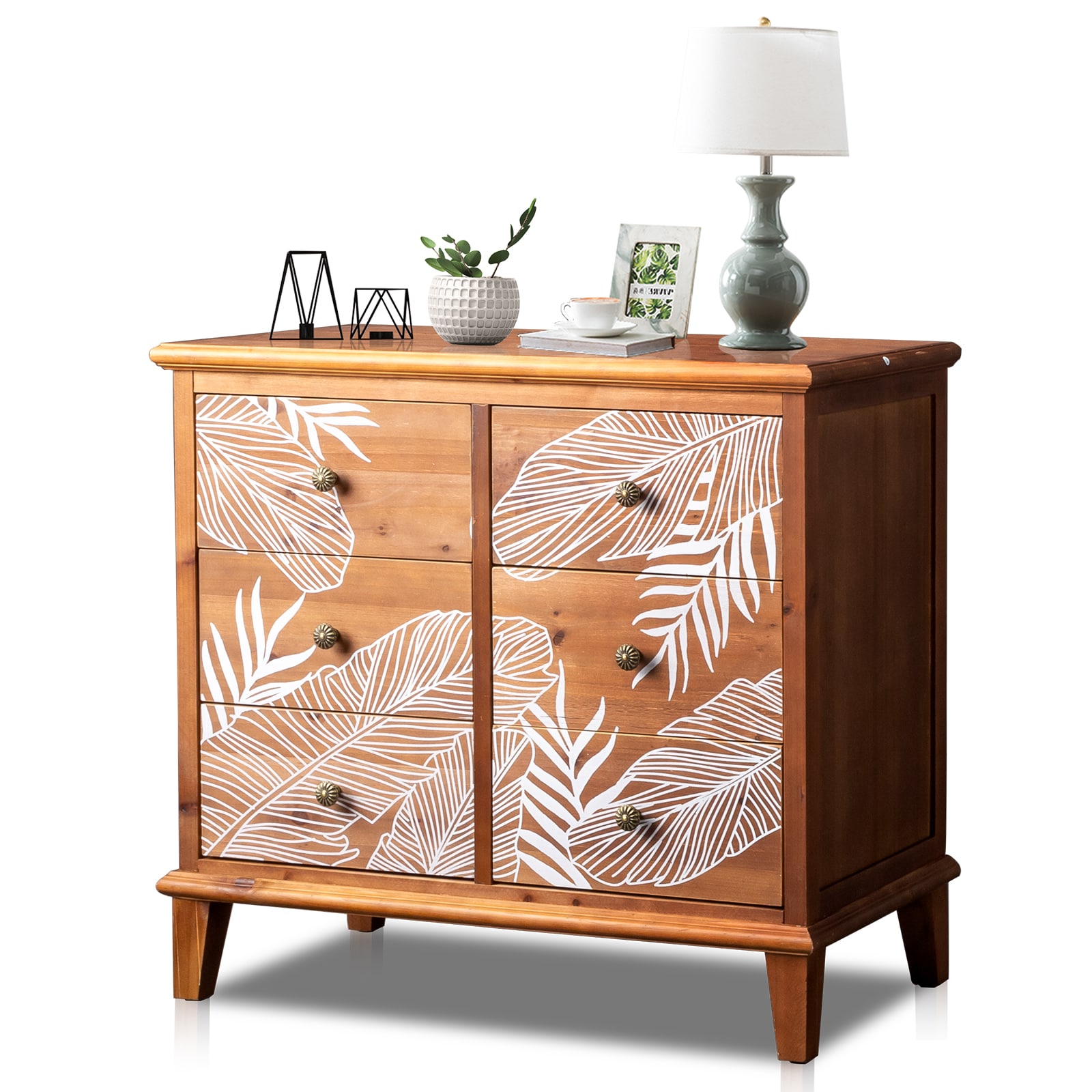 Outopee LO1G52004623 Brown 6 -Drawer Standard dresser