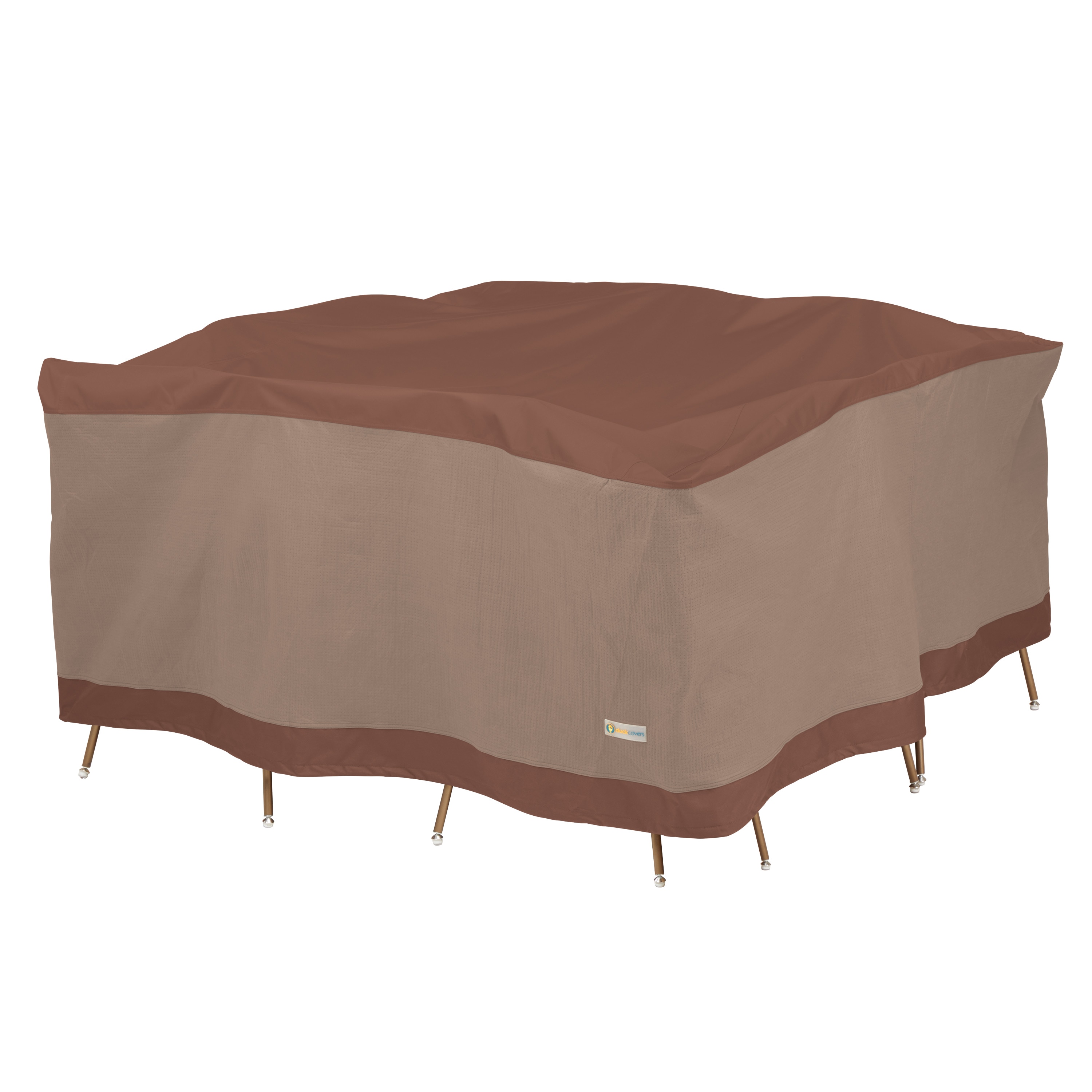 Duck Covers UTS09292 Ultimate Mocha Cappuccino Polyester Patio Furniture Cover For Dining set
