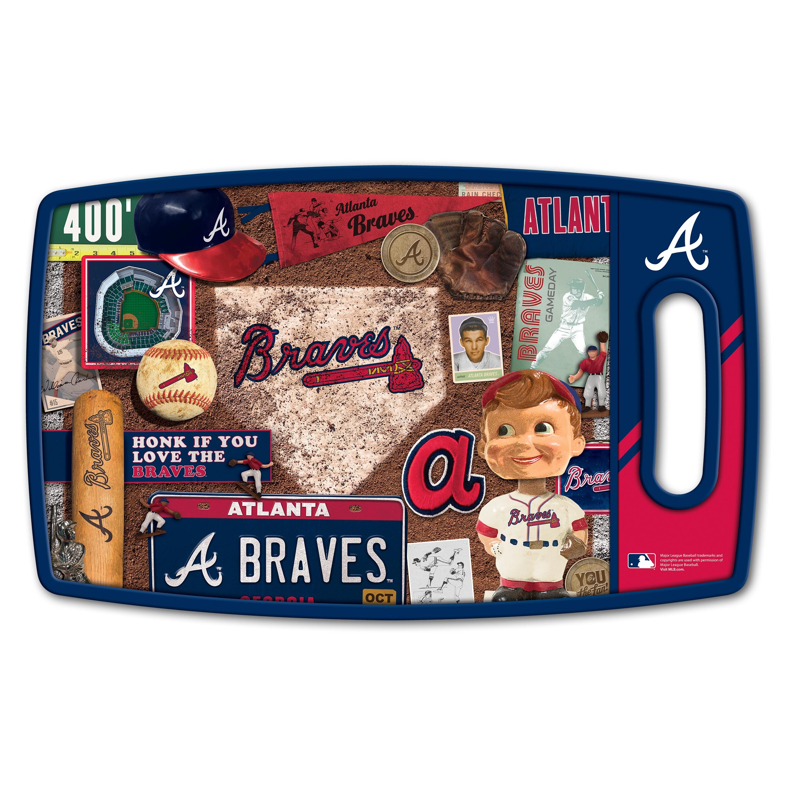 Sportula 0959625 Atlanta Braves Retro Series Cutting Board 9-Inches L x 14.5-Inches W Polypropylene Cutting Board