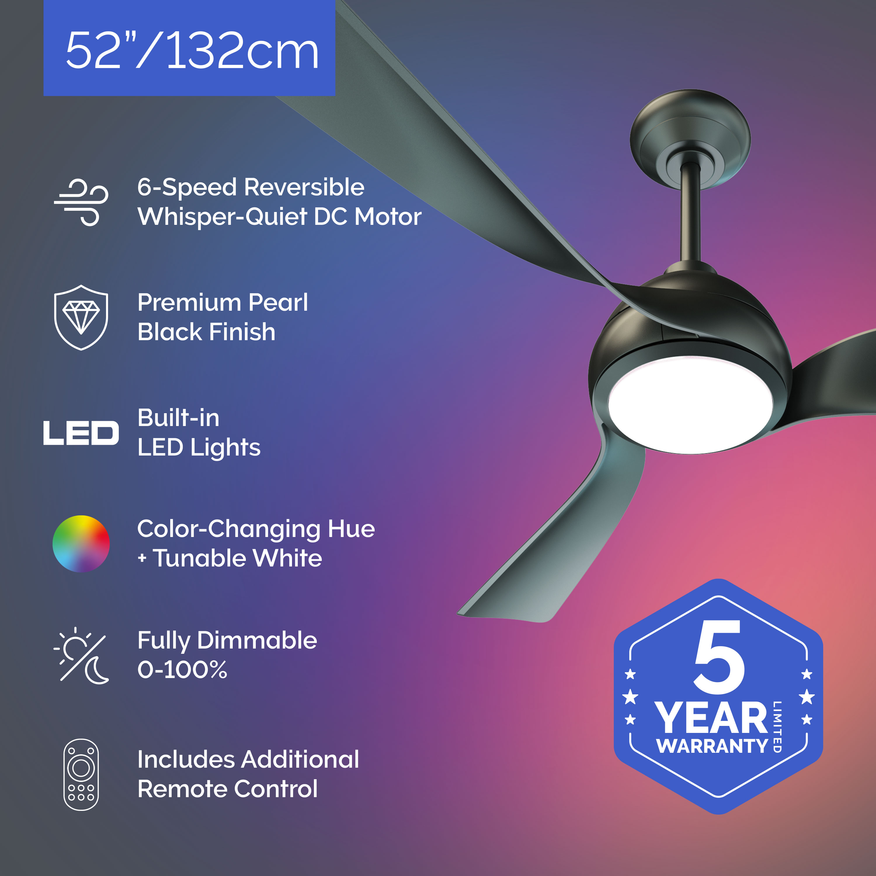 atomi smart AT2663-BB Ceiling-Fans - View #2