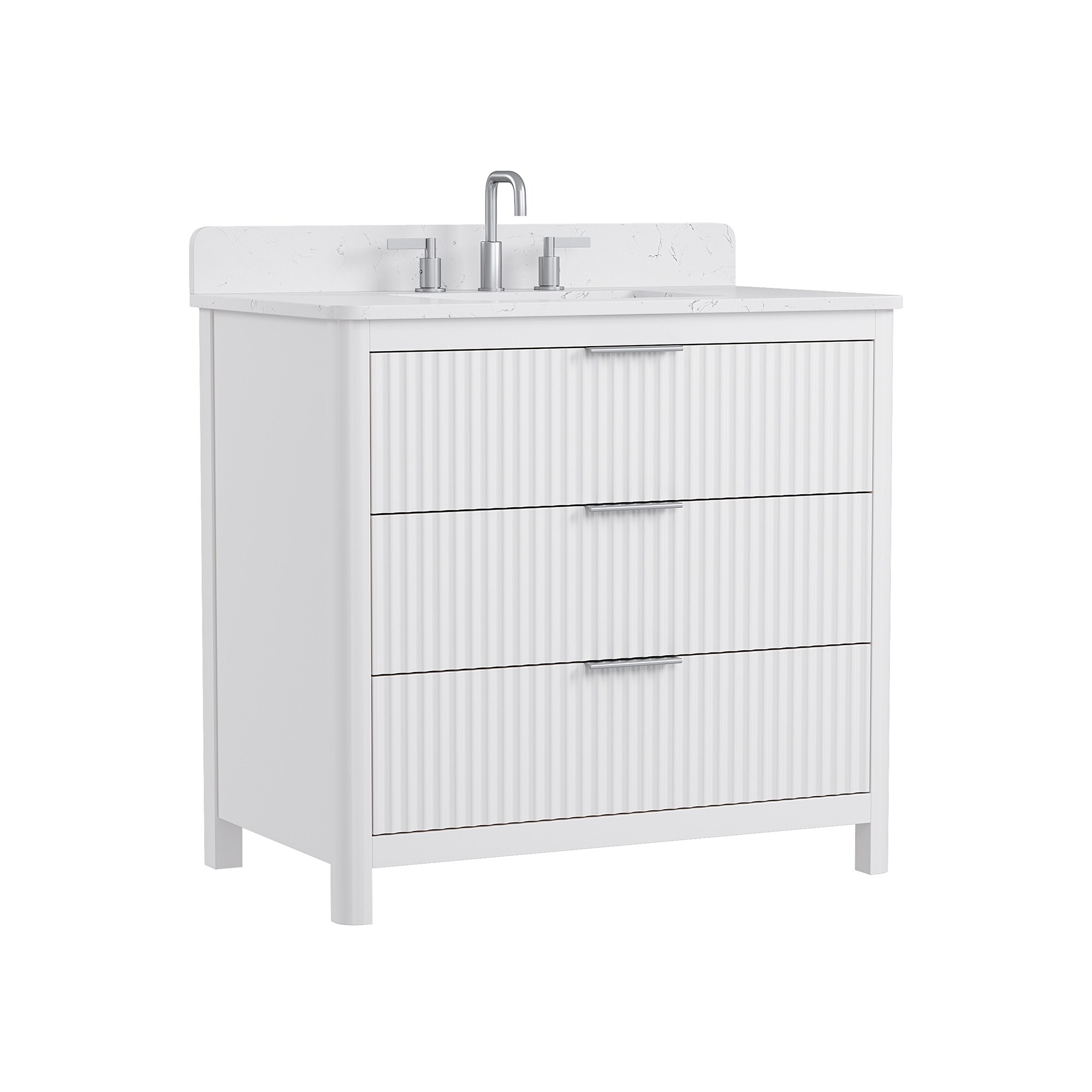 DELUXE LIVING V24001-36WT Bath-Vanity-Combo - View #13