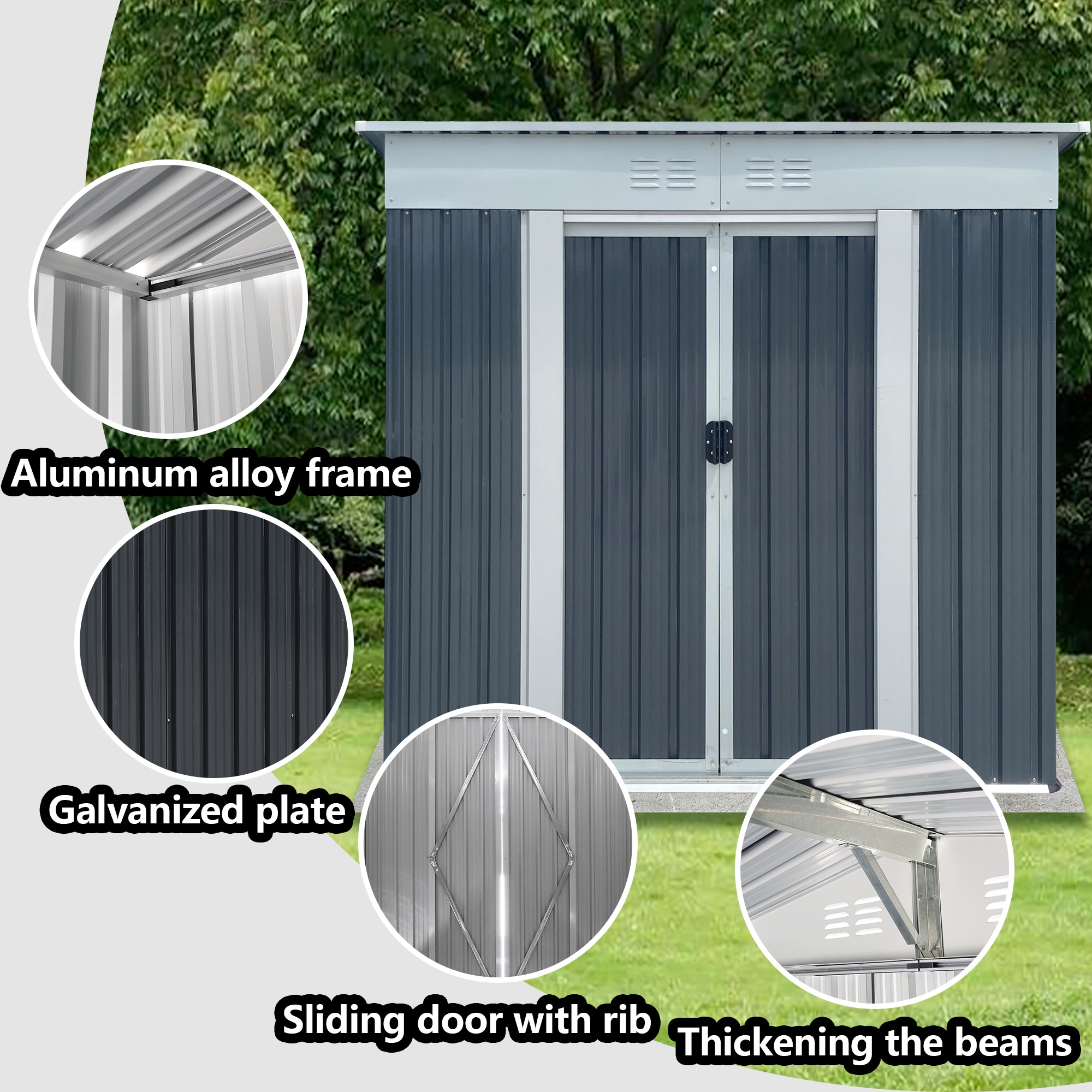 Clihome CL-W2794-92887 Metal-Storage-Buildings-Sheds - View #6