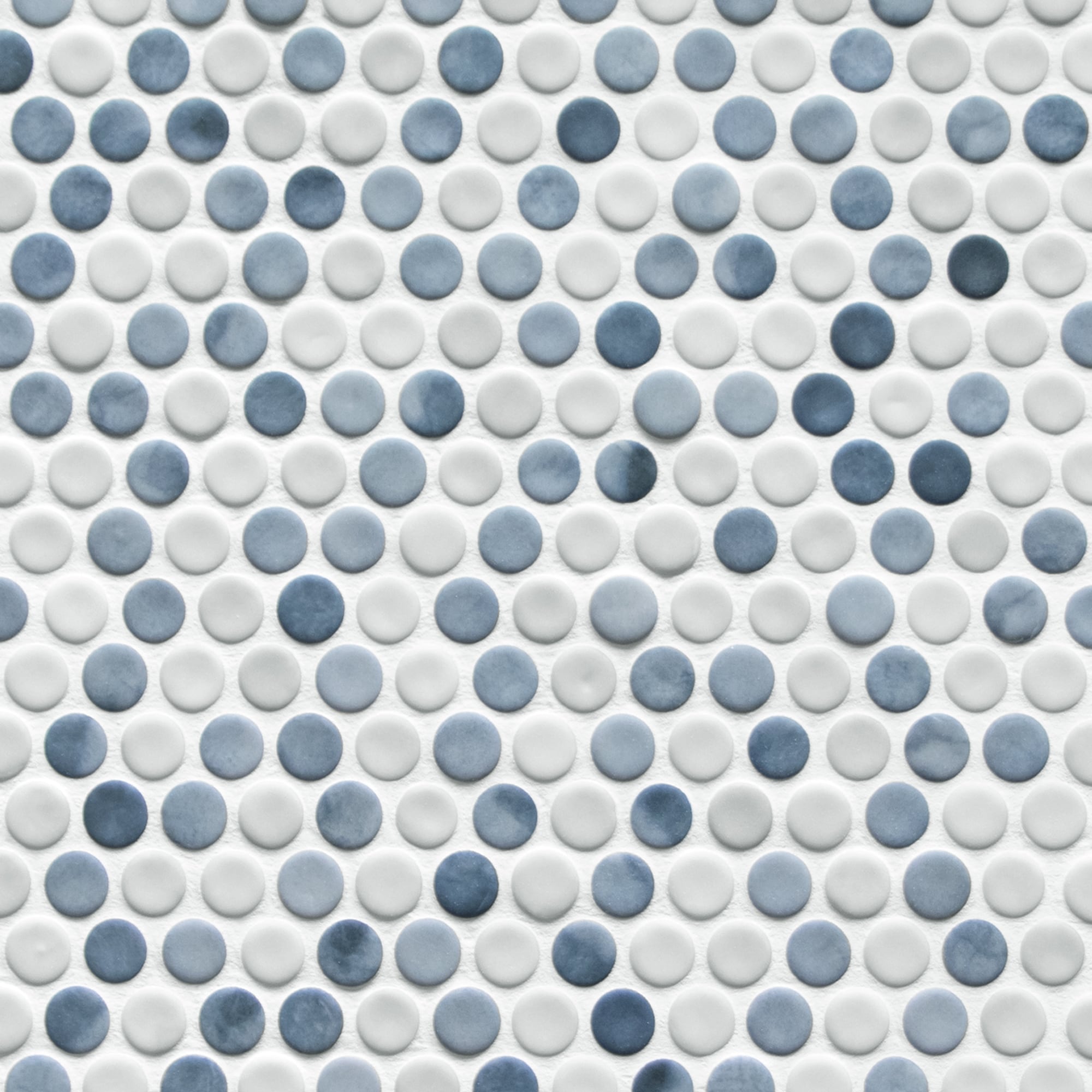 12" x 12" Black Matte Glass Pebble Mosaic Tile