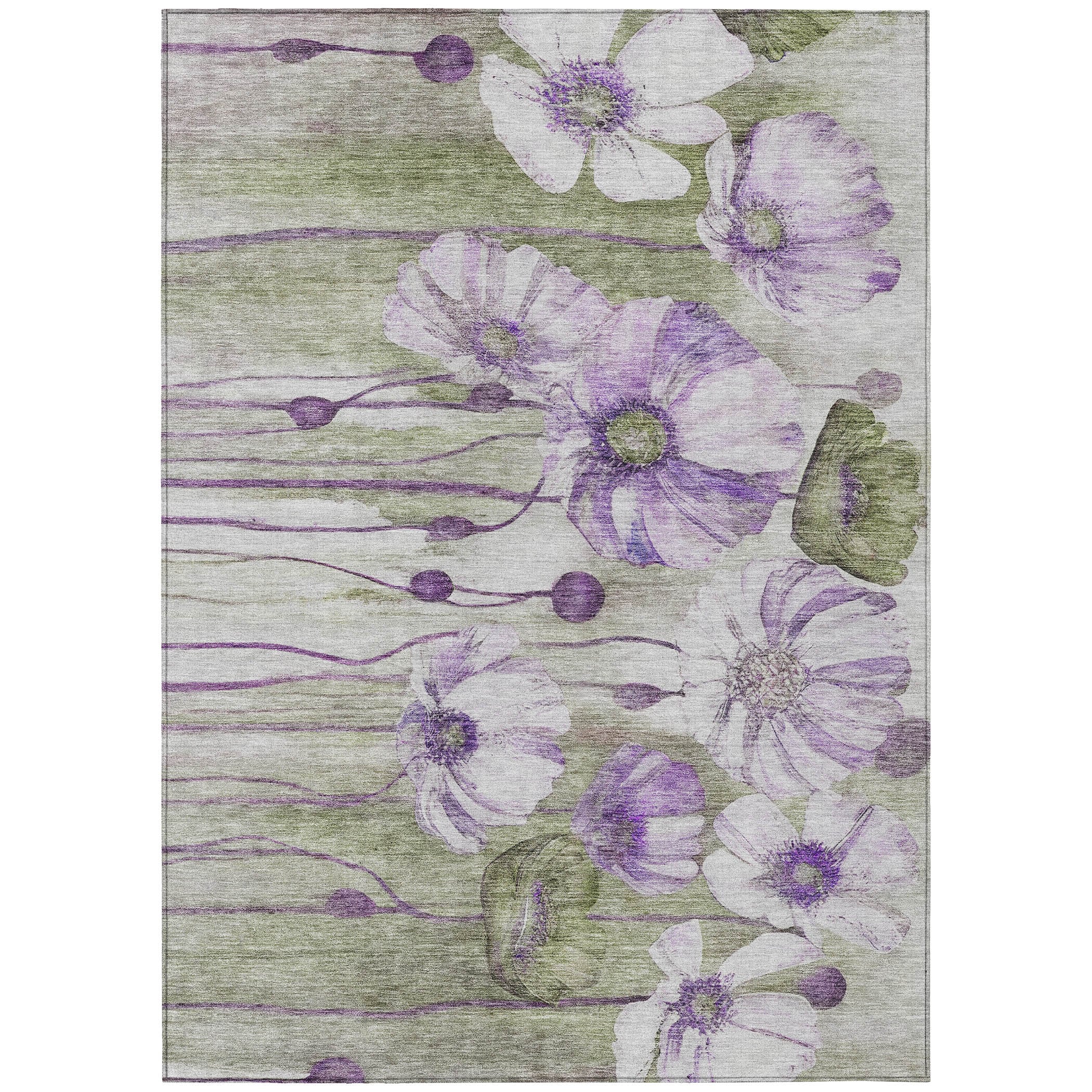 Addison Rugs ACN712PP8X10 Chantille ACN712PP 8 x 10 (ft) Polyester Purple Rectangular Indoor/Outdoor Geometric Machine washable Area rug