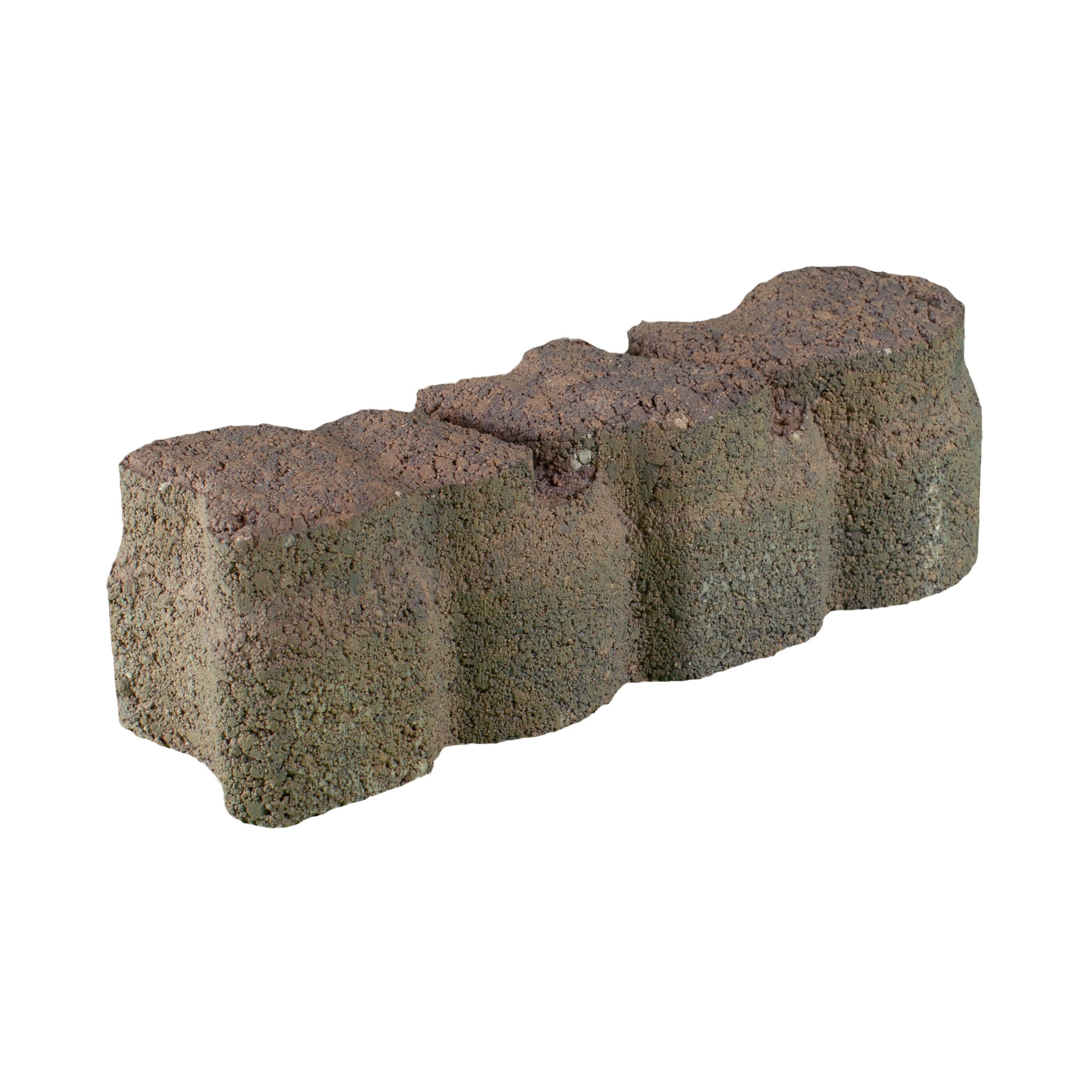  595957B66L Alameda 12-in L x 4-in W x 4-in H Tan/Charcoal Concrete Straight edging stone