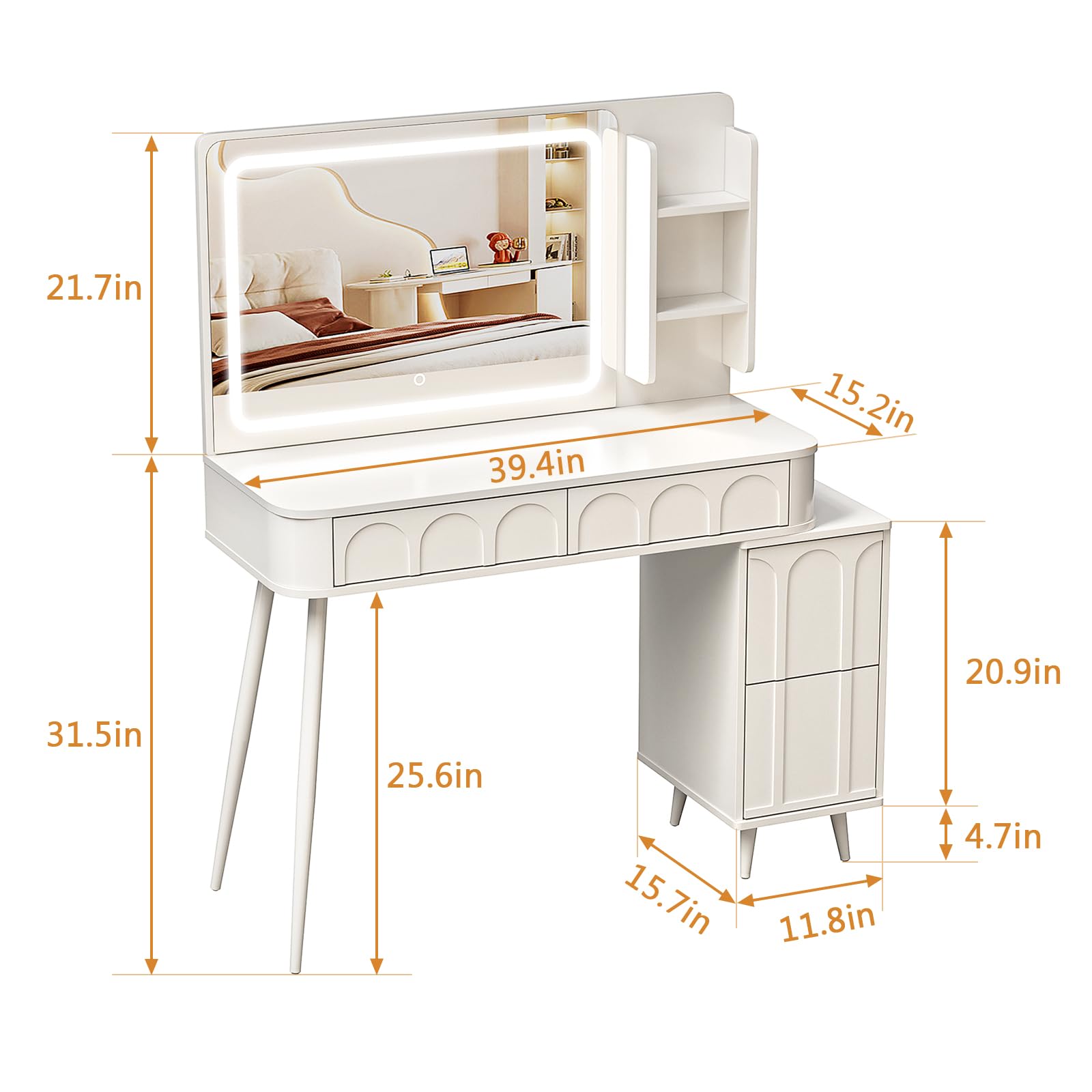 FurniFusion L-SZT Vanity-Stools - View #8