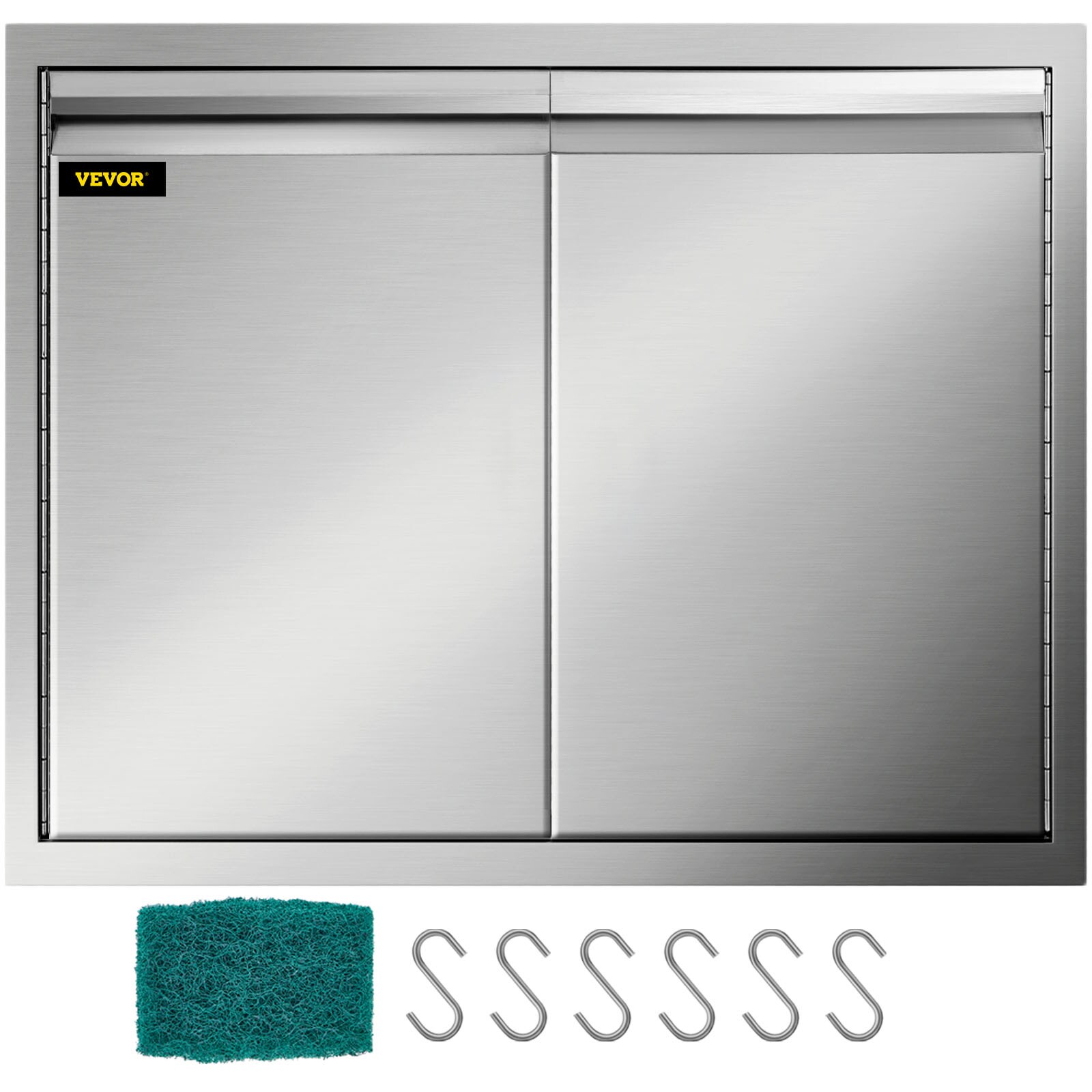 VEVOR BXGCGMSC30W21HIN1V0 30 x 21-IN Outdoor Kitchen Doors 30-in W x 21-in H x 2.8-in D Built-In Grill Cabinet Double doors