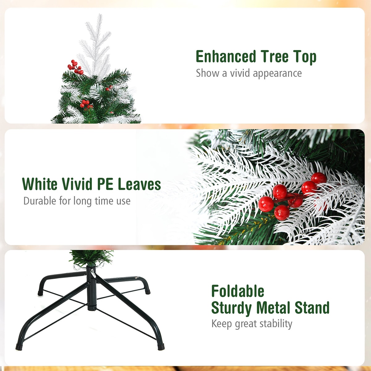 WELLFOR CM-HJY-23734 Artificial-Christmas-Trees - View #4