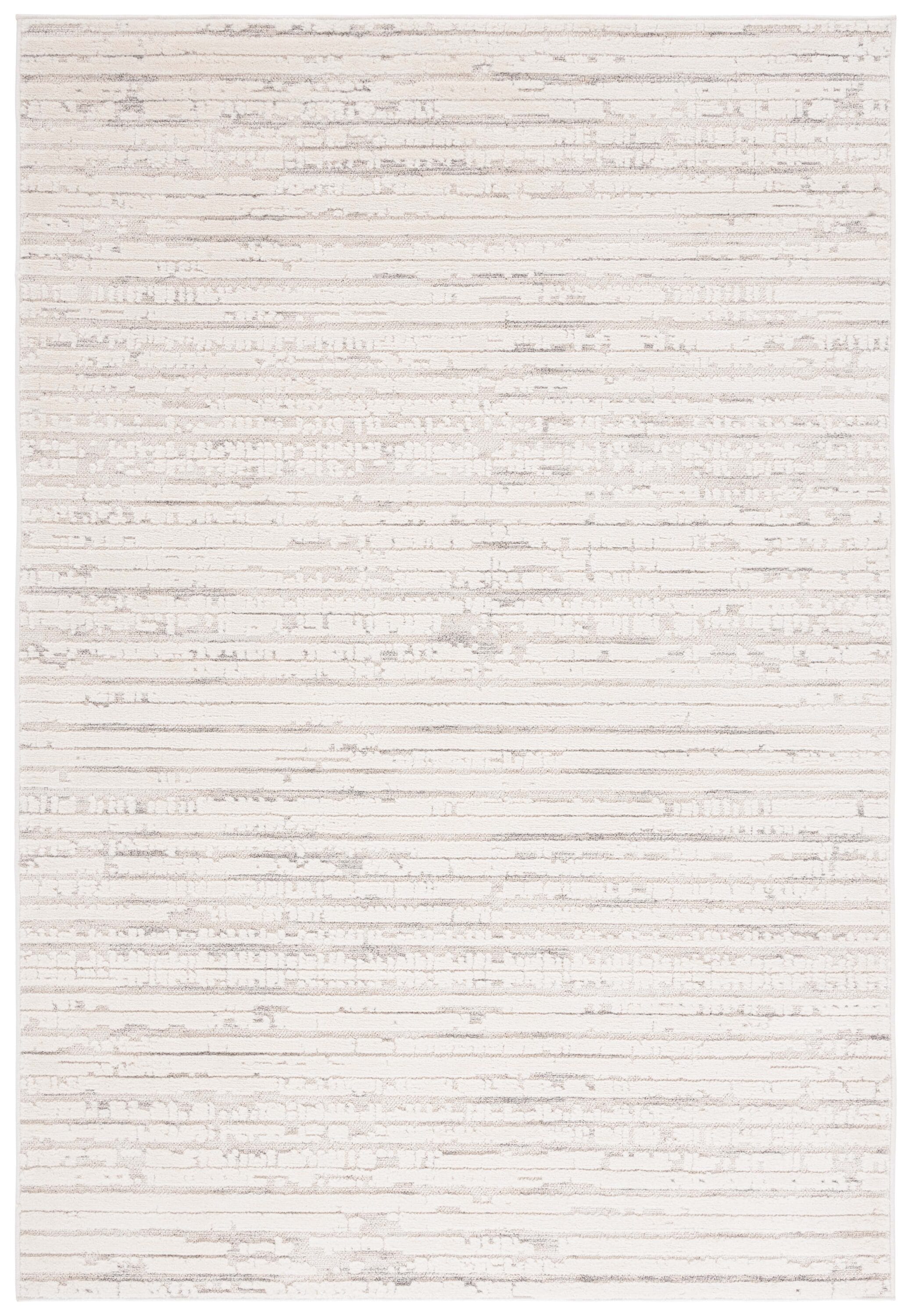 Safavieh ELH568A-9 9 x 12 (ft) Loomed Polyester/Polypropylene Ivory/Gray Rectangular Indoor Abstract Mid-Century Modern Area rug