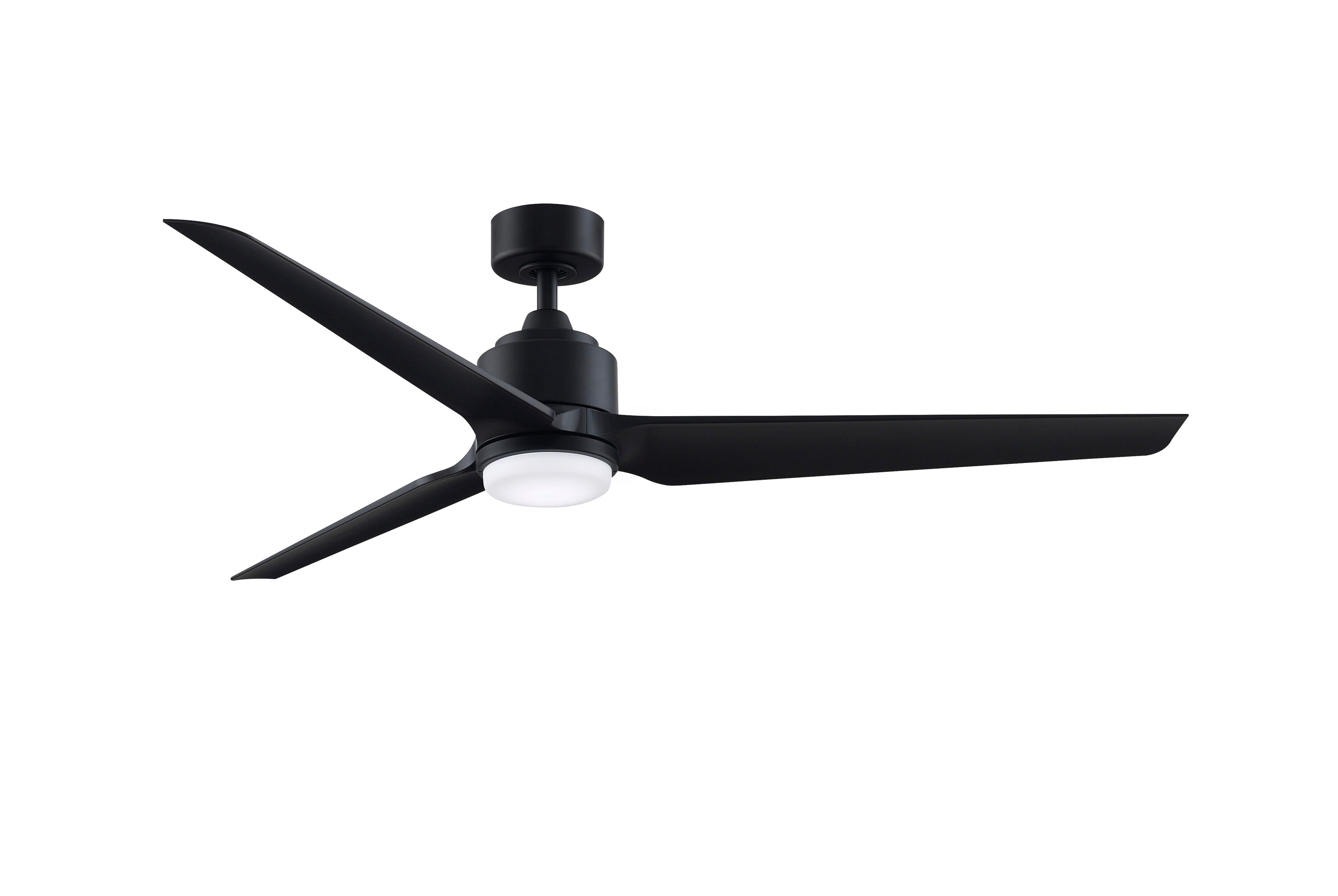 Fanimation TriAire Custom 52-in Black Indoor/Outdoor Smart Propeller Ceiling Fan Light Kit Compatible and Remote (3-Blade) FPD8514BLW-52BLW Sansujyuku sansujyuku.com