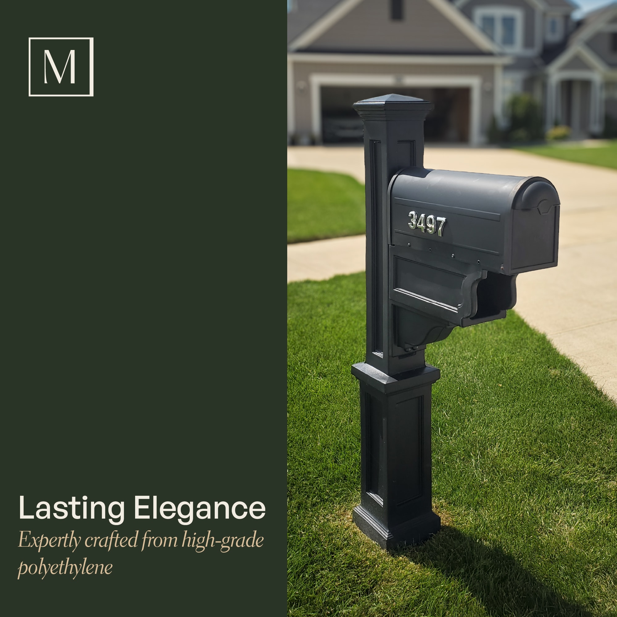 Mayne 5810-W Mailbox-Posts - View #4