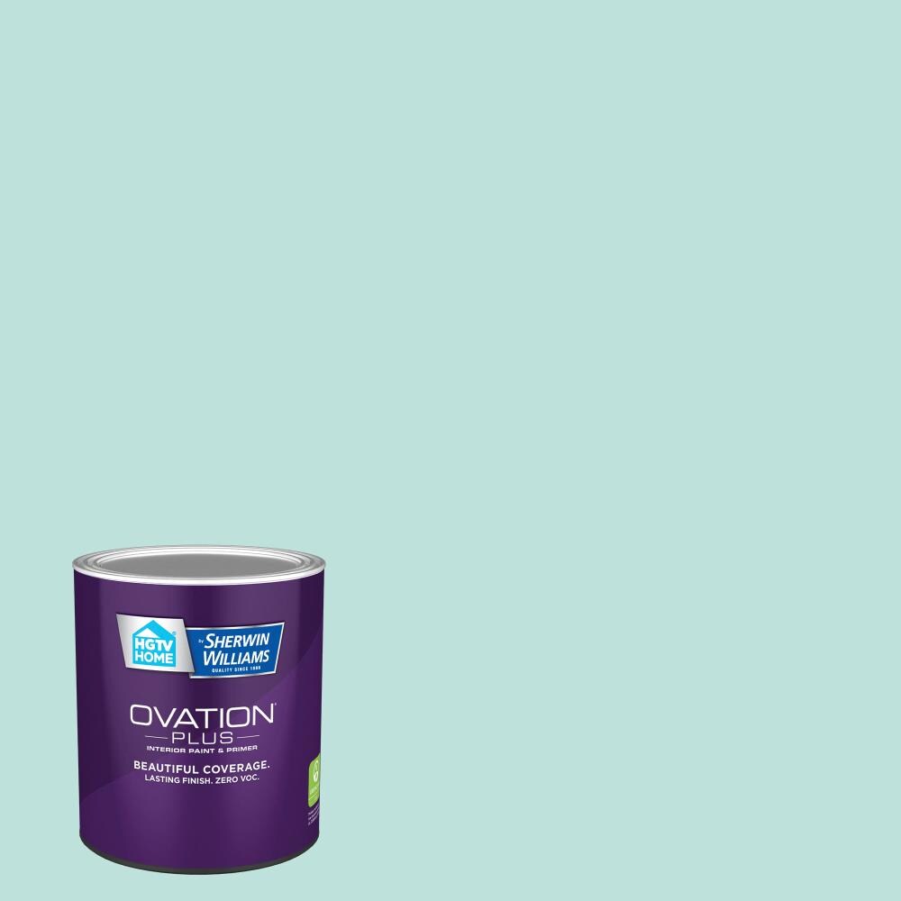 HGTV HOME by Sherwin-Williams 5007-7A-2557204 Ovation Plus Eggshell Mystic Sea 5007-7A Latex Interior Paint Paint + Primer ( 1-quart )