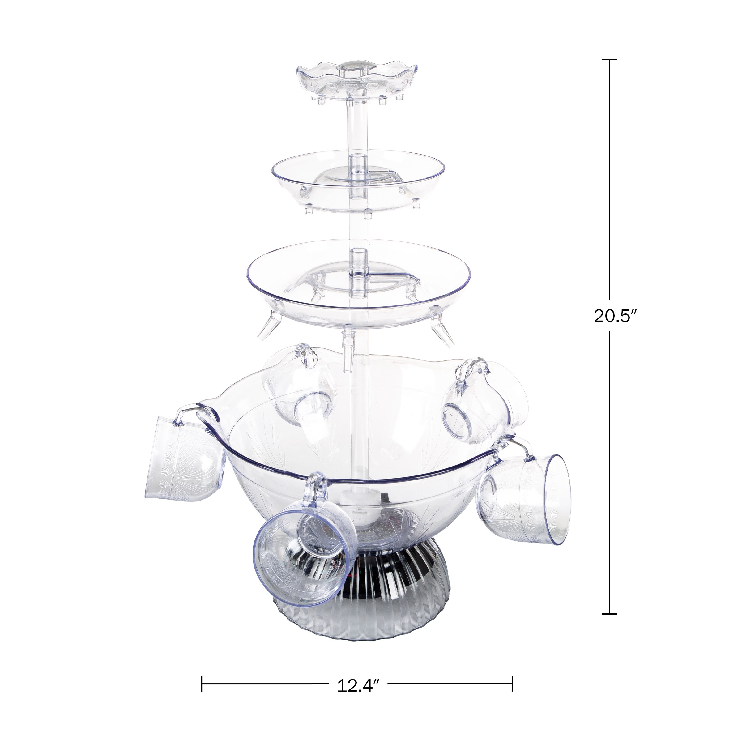 Great Northern Popcorn 3-tier Party Drink Dispenser 1.5-Gallon Punch  Fountain with LED Light Base and 5 Cups and Juice, Soda, or Mimosa Tower in  the Fondue Pots & Fountains department at